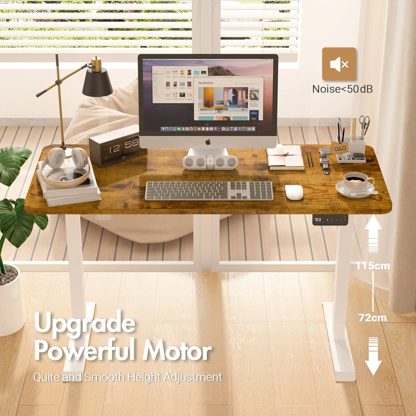 Electric Standing Desk  Adjustable Height 140cm