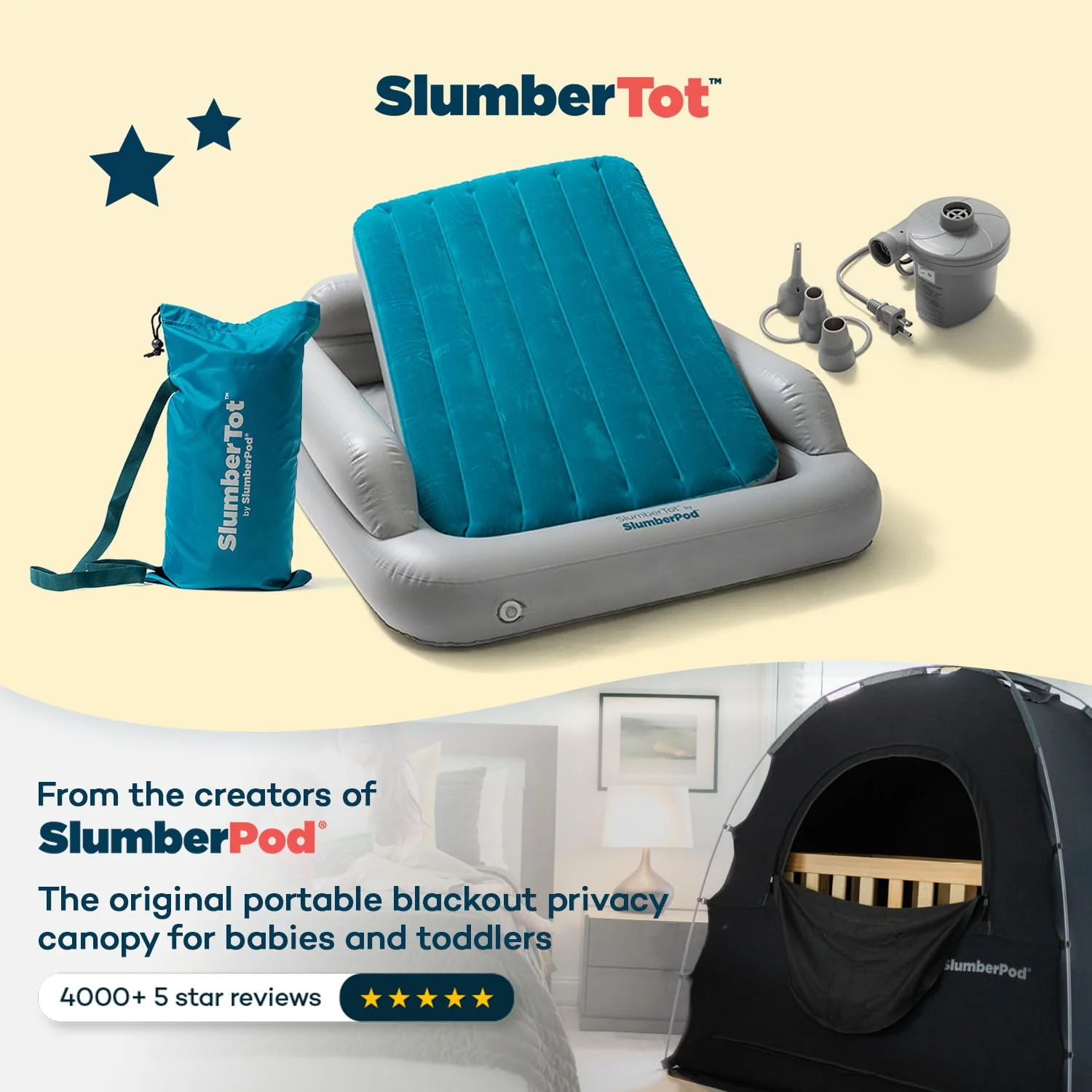 SlumberPod SlumberTot Inflatable Toddler Travel Bed