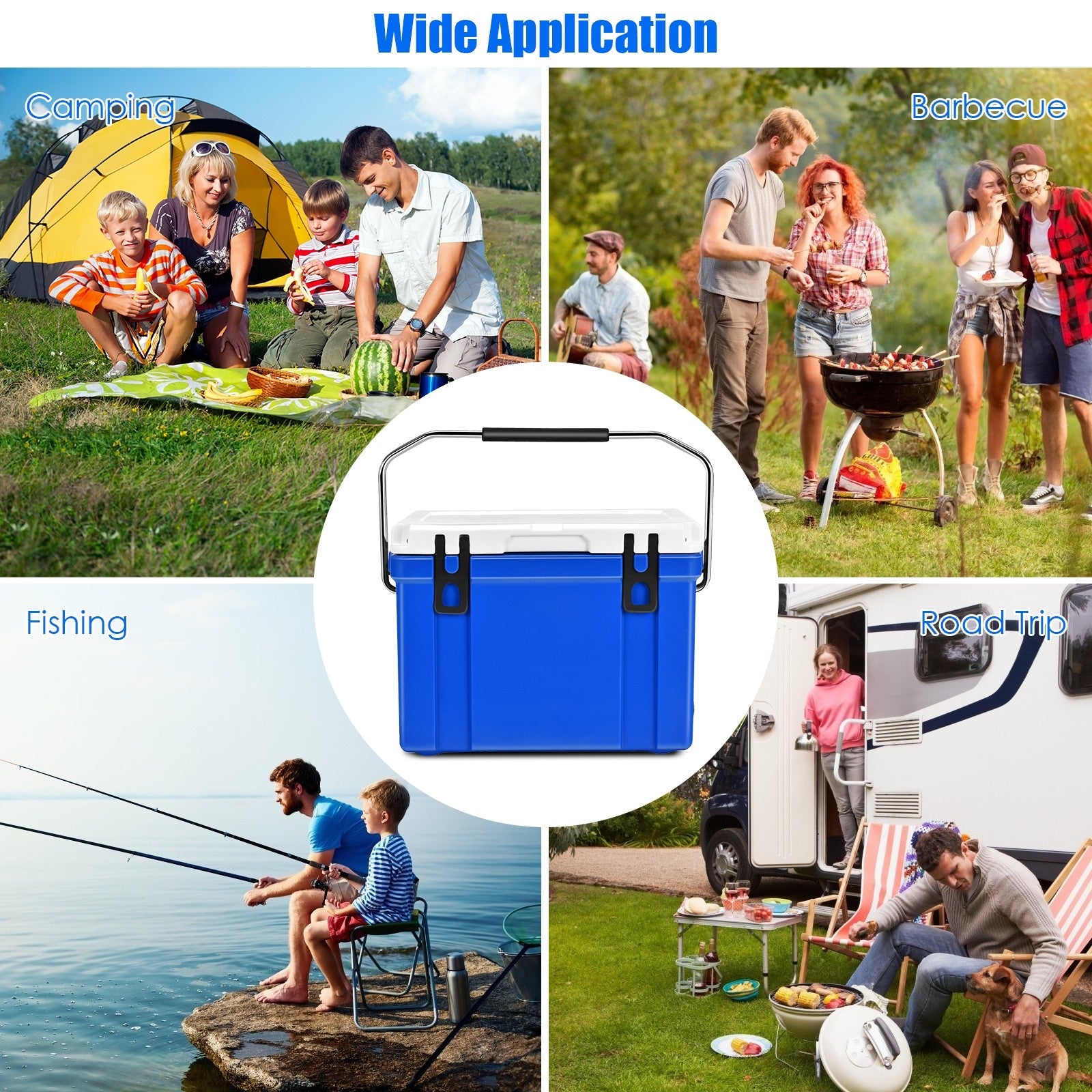 Camping Cooler, 26/58/79 Quart 4-Day Ice Retention