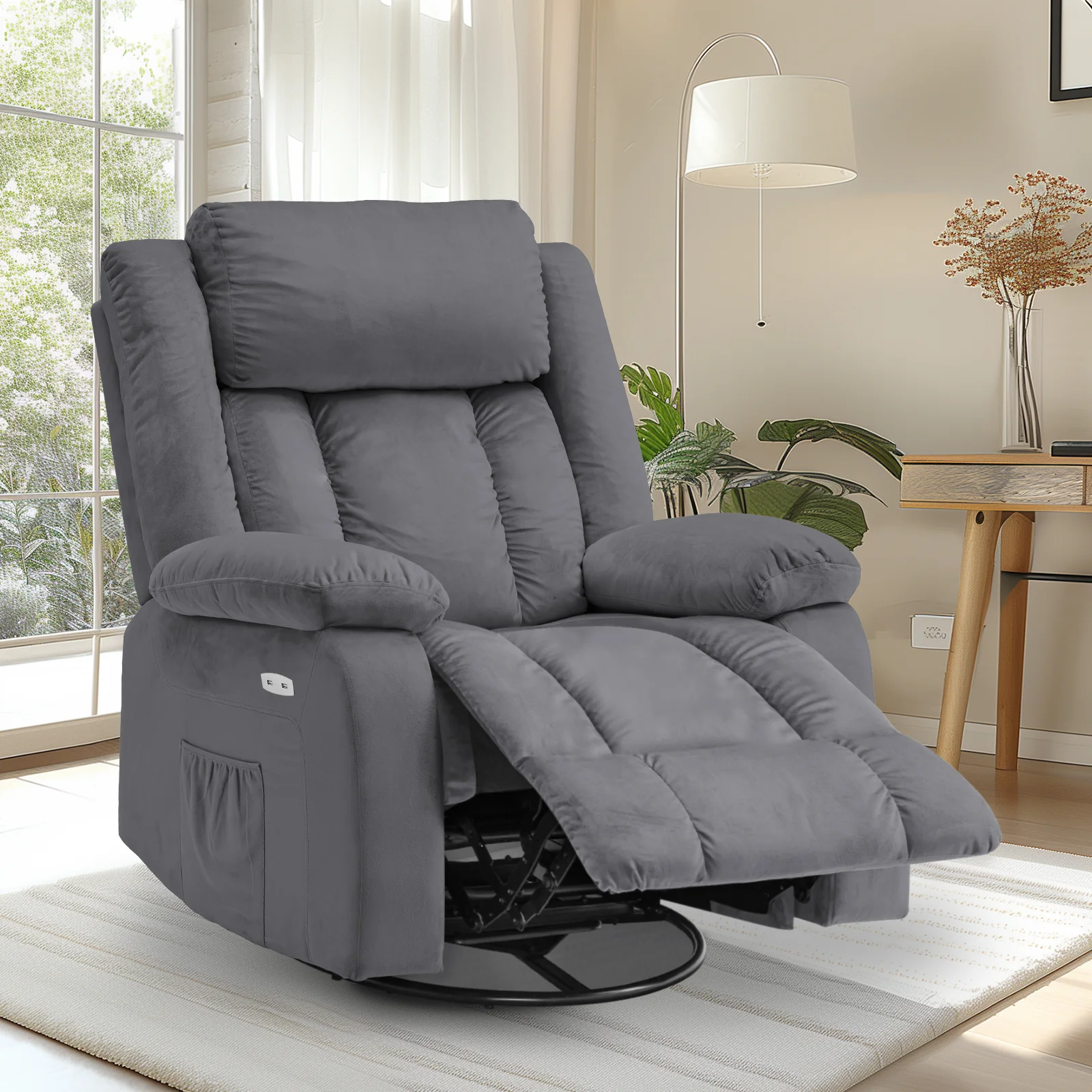 360?? Swivel Heated Recliner Massage Chair