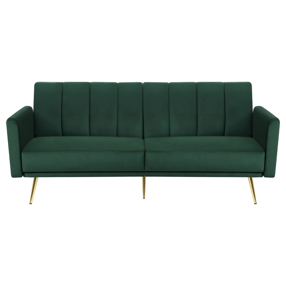 Artiss Sofa Bed 3 Seater Couch Convertible Lounge Adjustable Arm Recliner Velvet