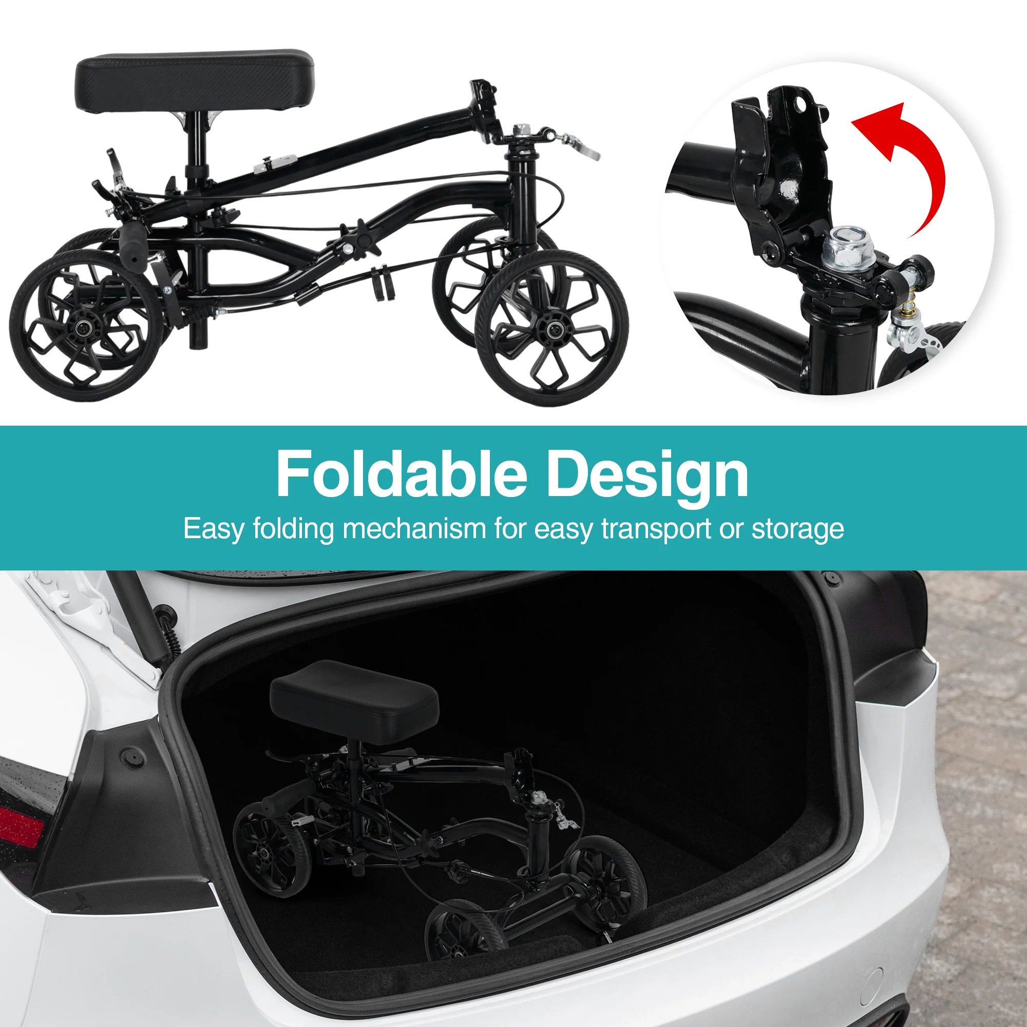 Knee Walker Scooter with 10