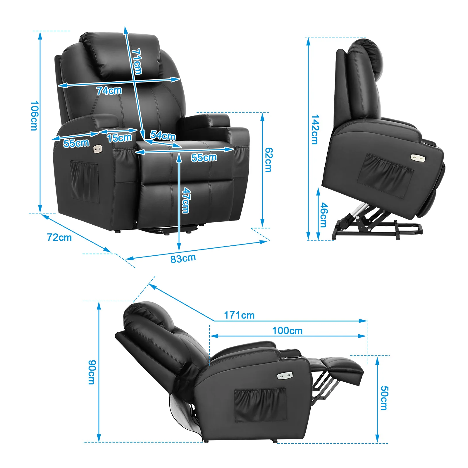 Massage Chair Electric Lift Recliner Chair