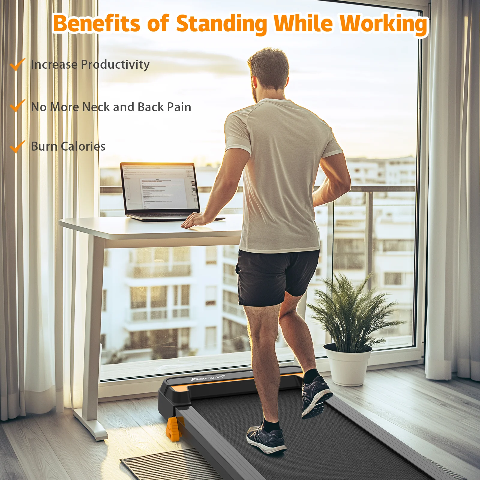 Walking Pad Manual Incline Treadmill