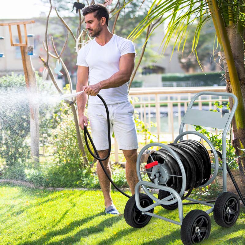Garden Hose Reel Cart Holds 330 FT of 3/4