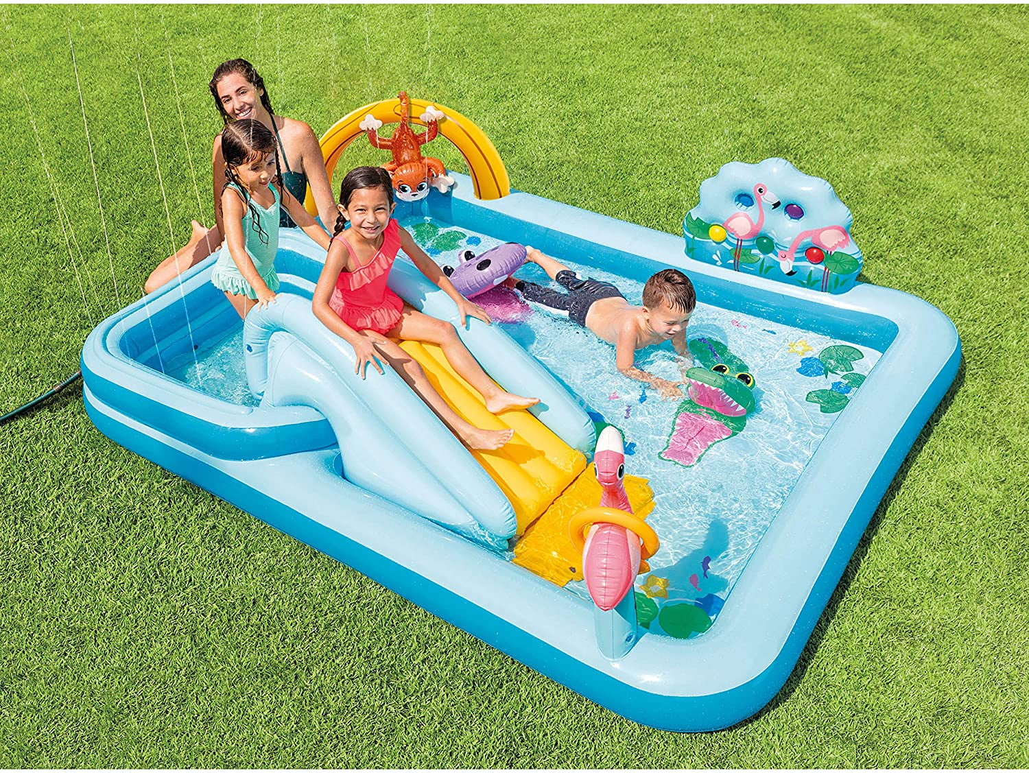 Inflatable Jungle Adventure Play Center �C 96��� x 78��� x 28��� �C Kiddie Pool for Ages 2 and Up