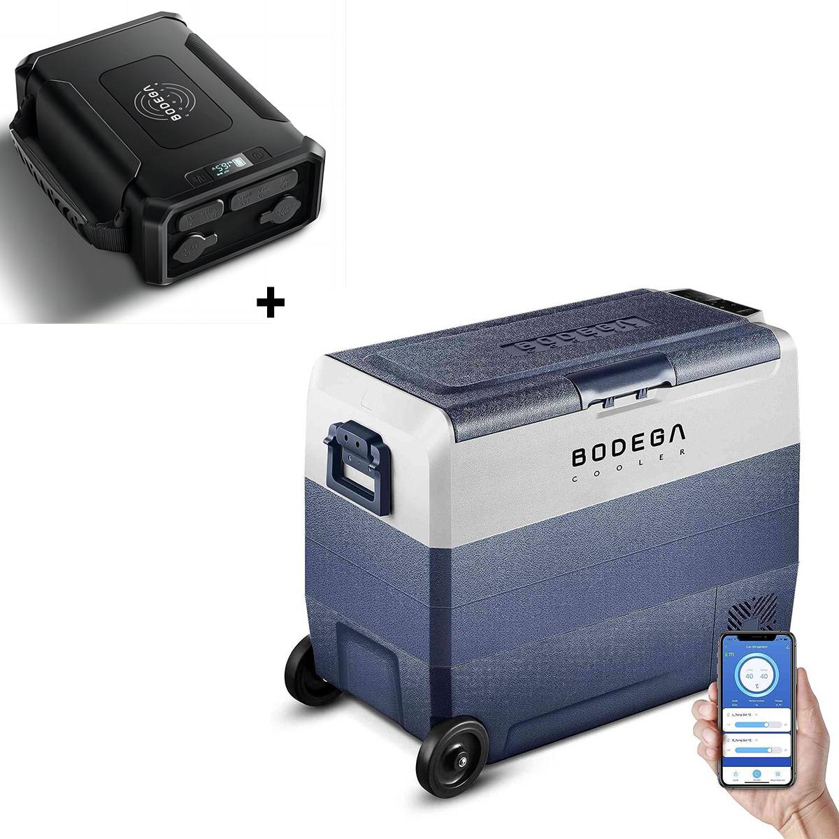 12V Fridge 64qt/60L with Wheels Dual Zone T60