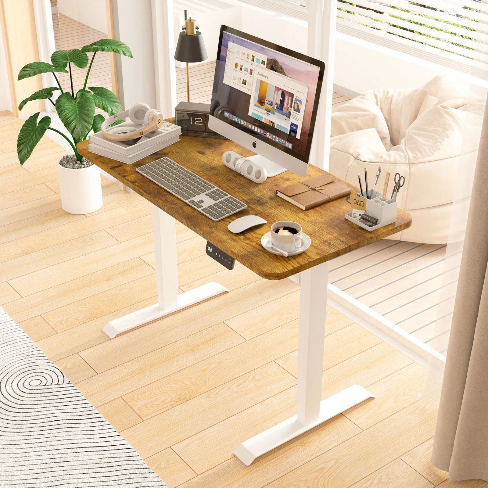 Electric Standing Desk  Adjustable Height 140cm