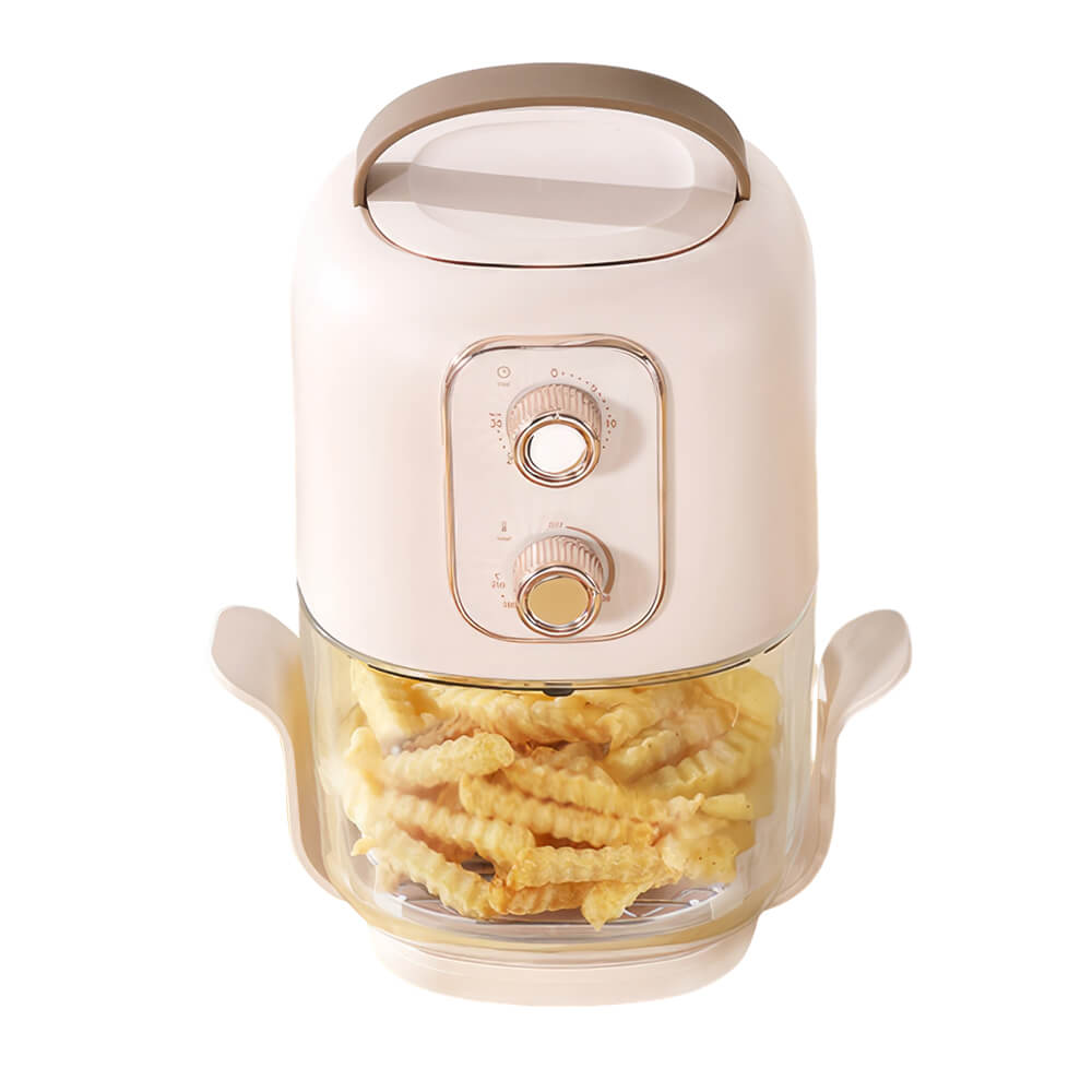 360�� Visible Glass Oil-free Air Fryer Baked Potatoes 2.5-Qt