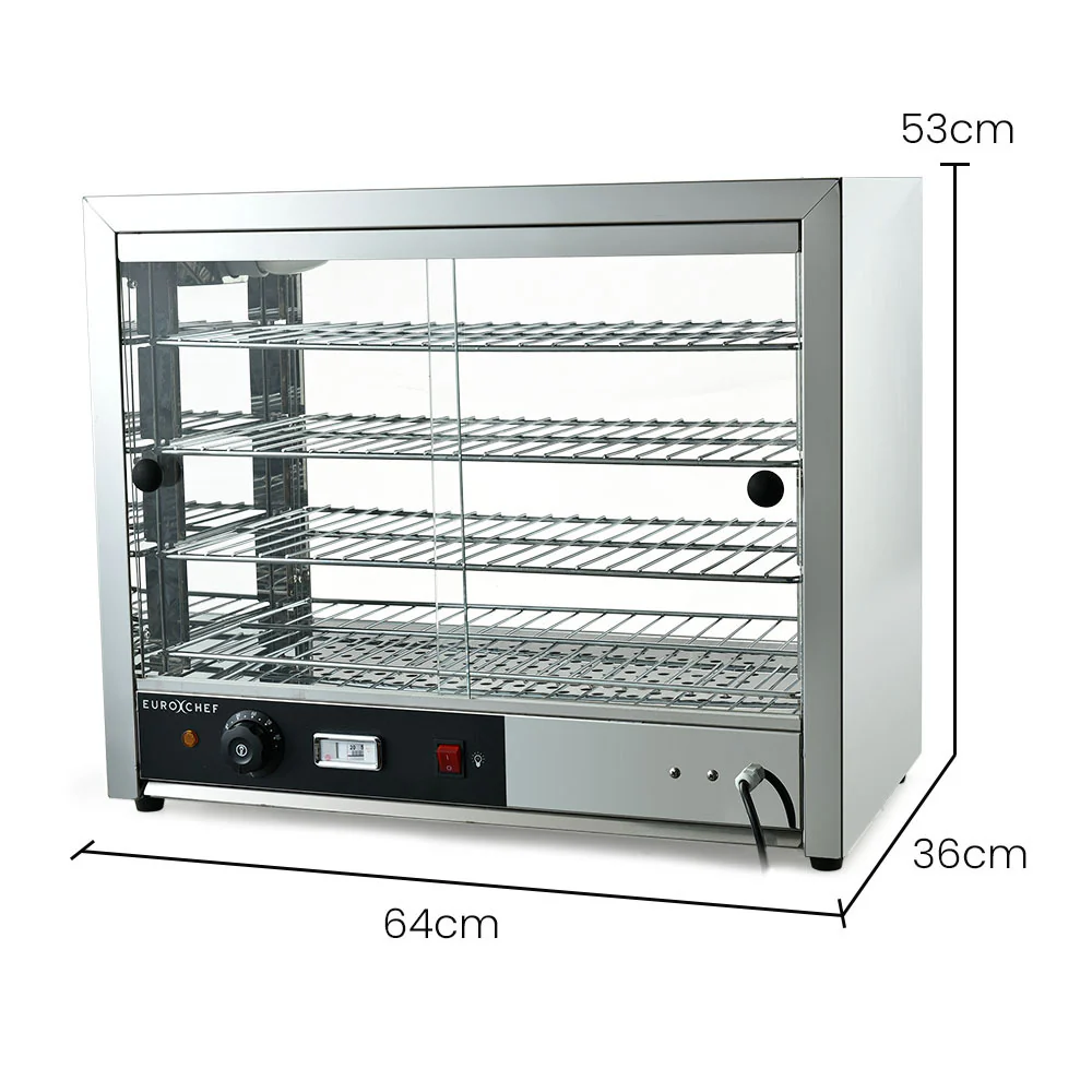 EUROCHEF Electric Food Warmer Display, 1000W, 4-Tier Stainless Steel