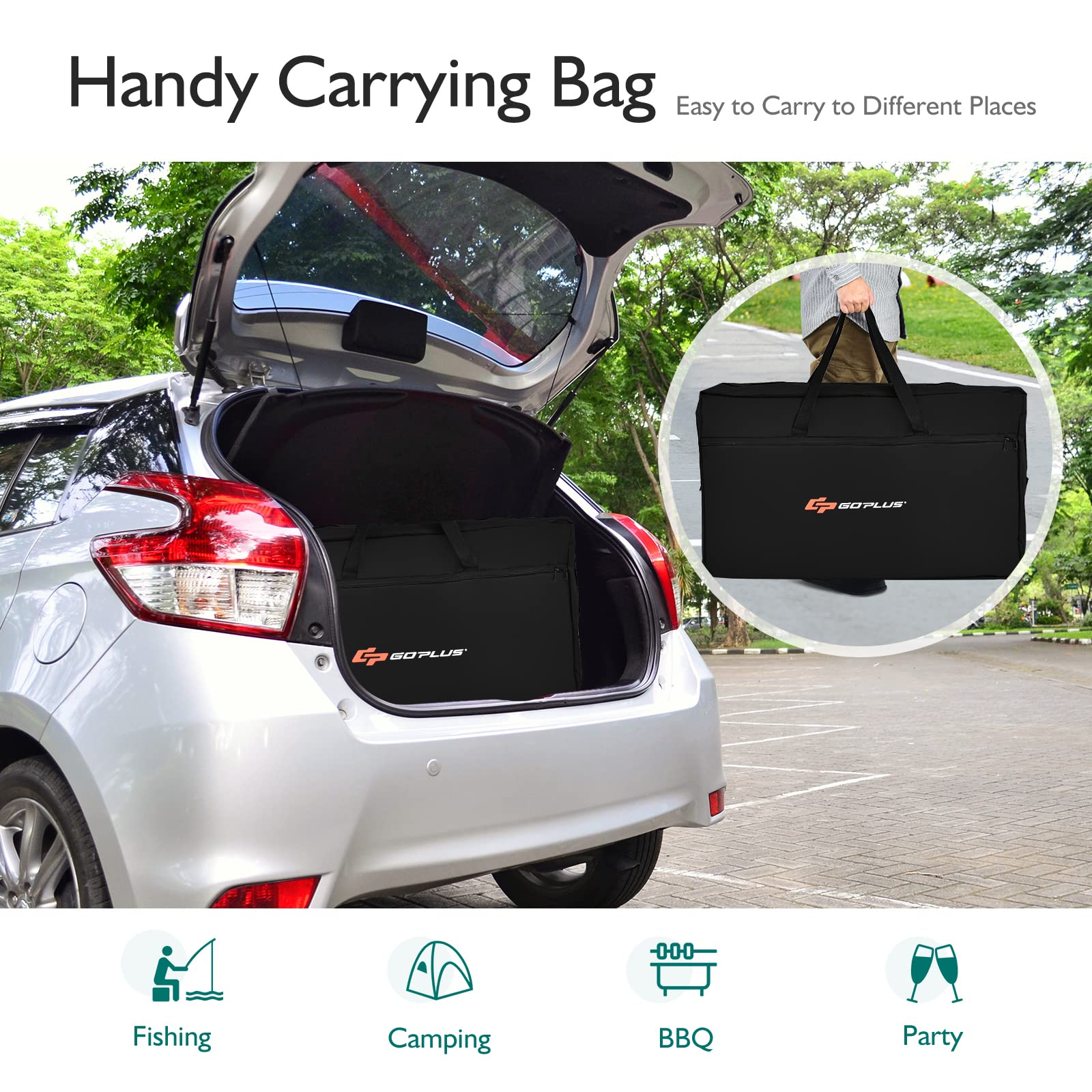 Folding Camping Kitchen Table with Storage