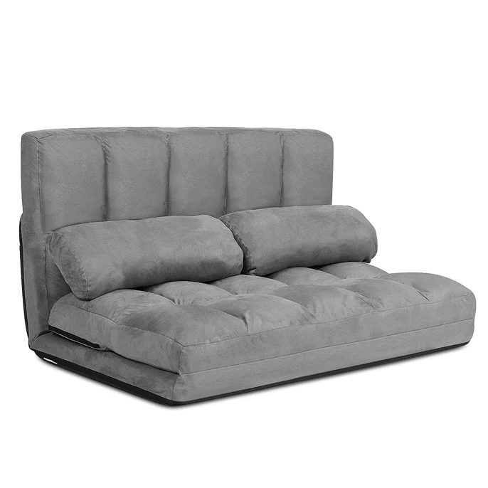 Giantex Adjustable Floor Sofa 6-Position Foldable Lazy Sofa Bed with Detachable Cloth Cover