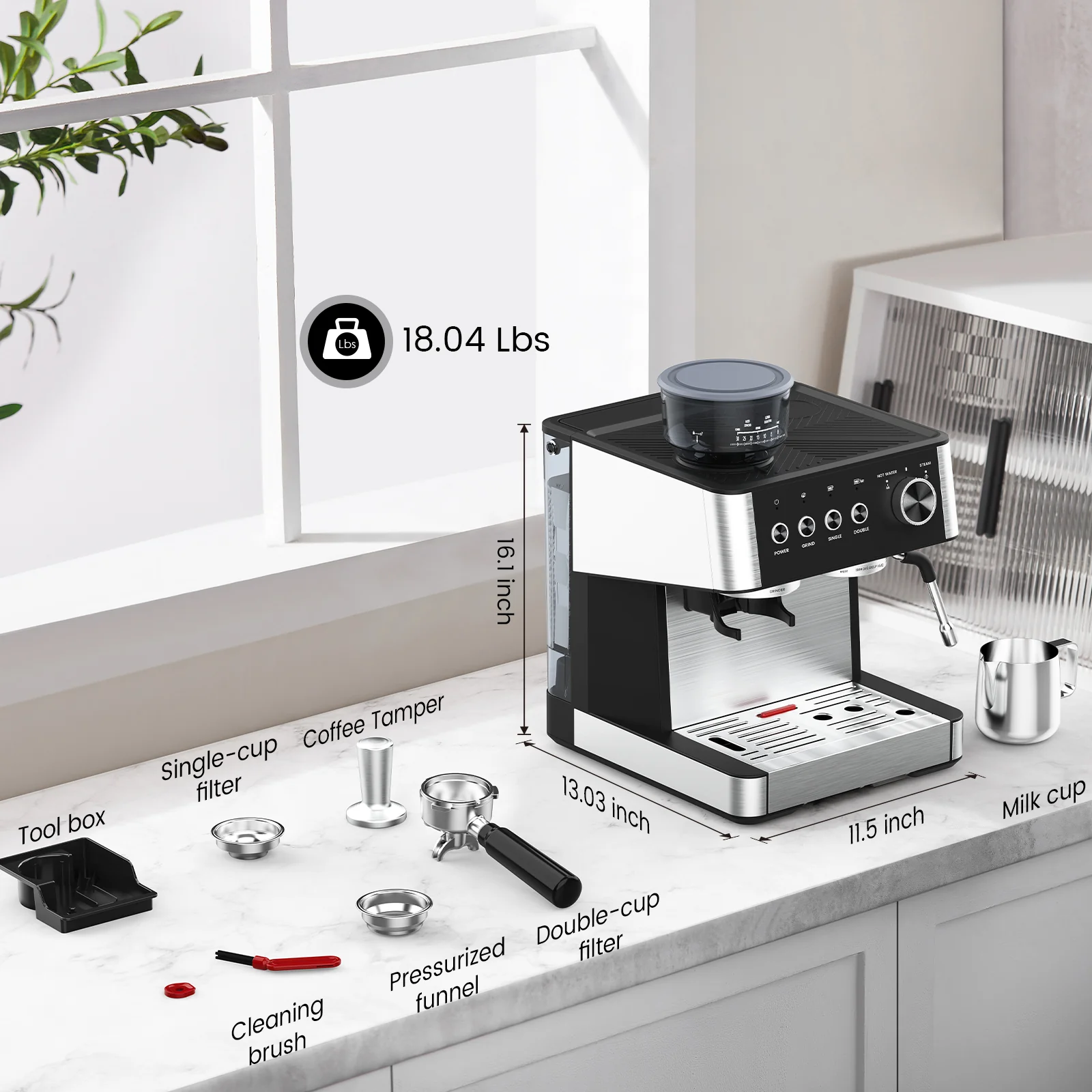 20 Bar Espresso Coffee Machines with Grinder