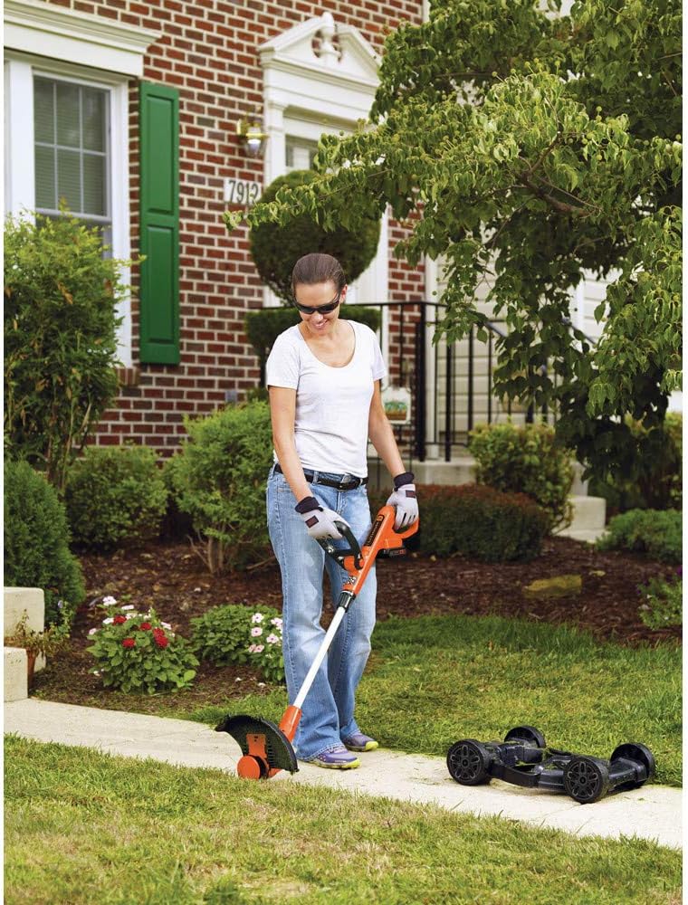 Combination String Trimmer, Lawn Mower, and Edger, Cordless 3-in-1