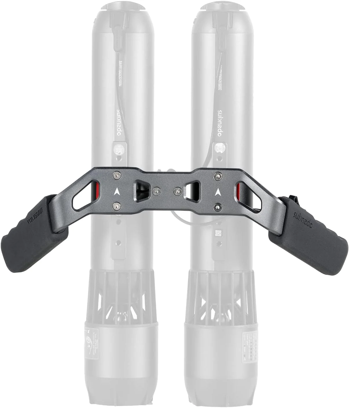 Twin Engine Handle Bracket+ Underwater Scooter 2 Packs with 2 handgrips, 2 Arm Mount Kits, 2 Accessories Mount Rings