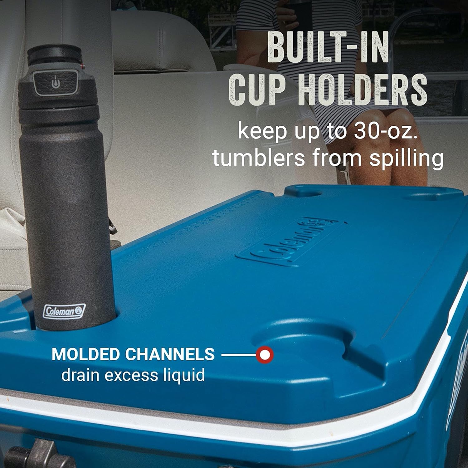 Coleman Classic Series Insulated Portable Wheeled Cooler, Leak-Resistant Outdoor Hard Cooler Keeps Ice up to 5 Days, 100-Quart