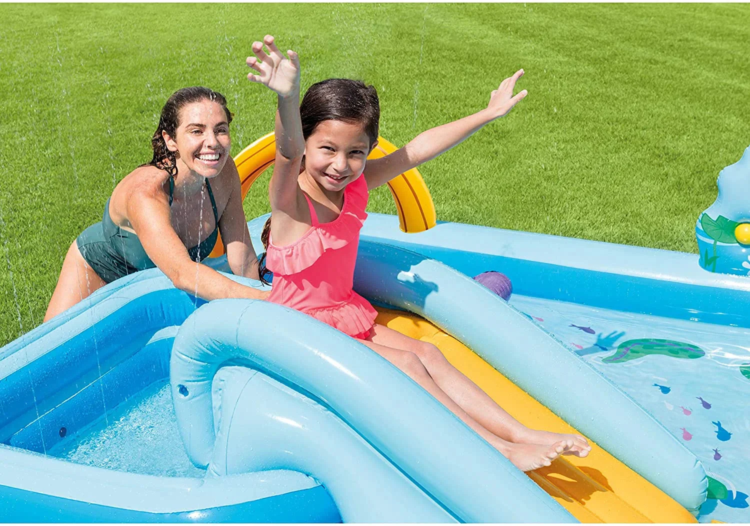Inflatable Jungle Adventure Play Center �C 96��� x 78��� x 28��� �C Kiddie Pool for Ages 2 and Up