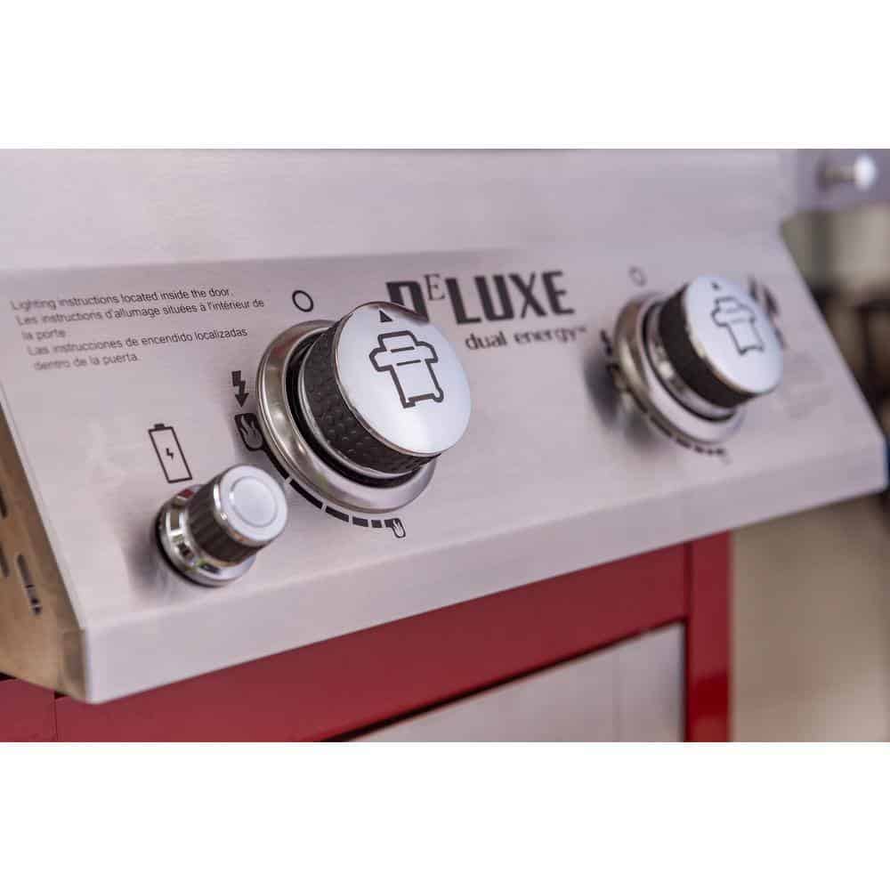 Nexgrill Deluxe 2-Burner Propane Gas Grill, Red ?C Stainless Steel, 28,000 BTUs, Compact Design