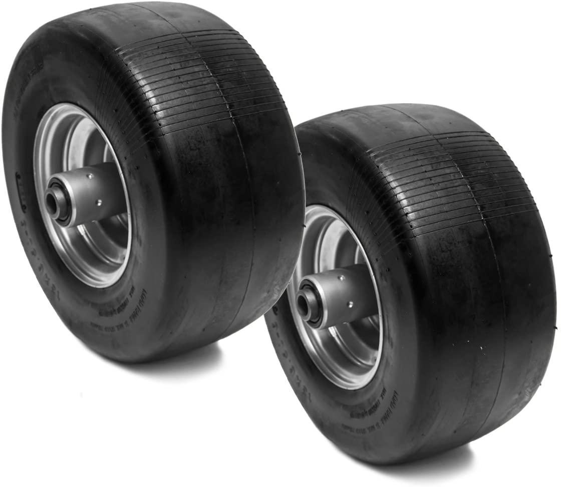 2PK Flat Free Tire Assemblies for Hustler 13??6.50-6 X One Super Z 604898 789537