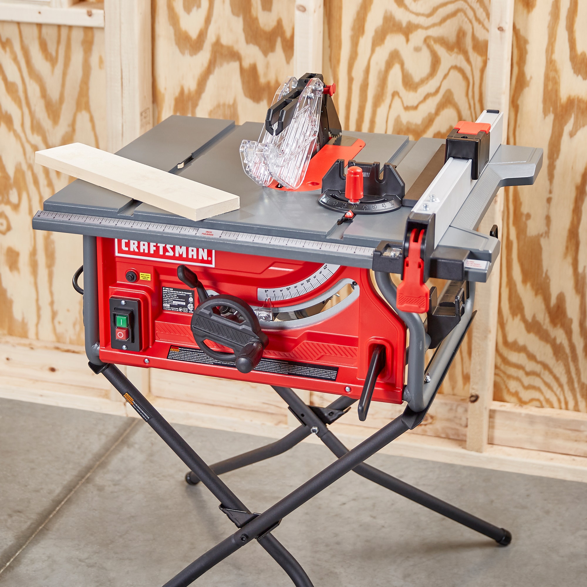 10-in Carbide-tipped Blade 15-Amp Portable Jobsite Table Saw with Folding Stand