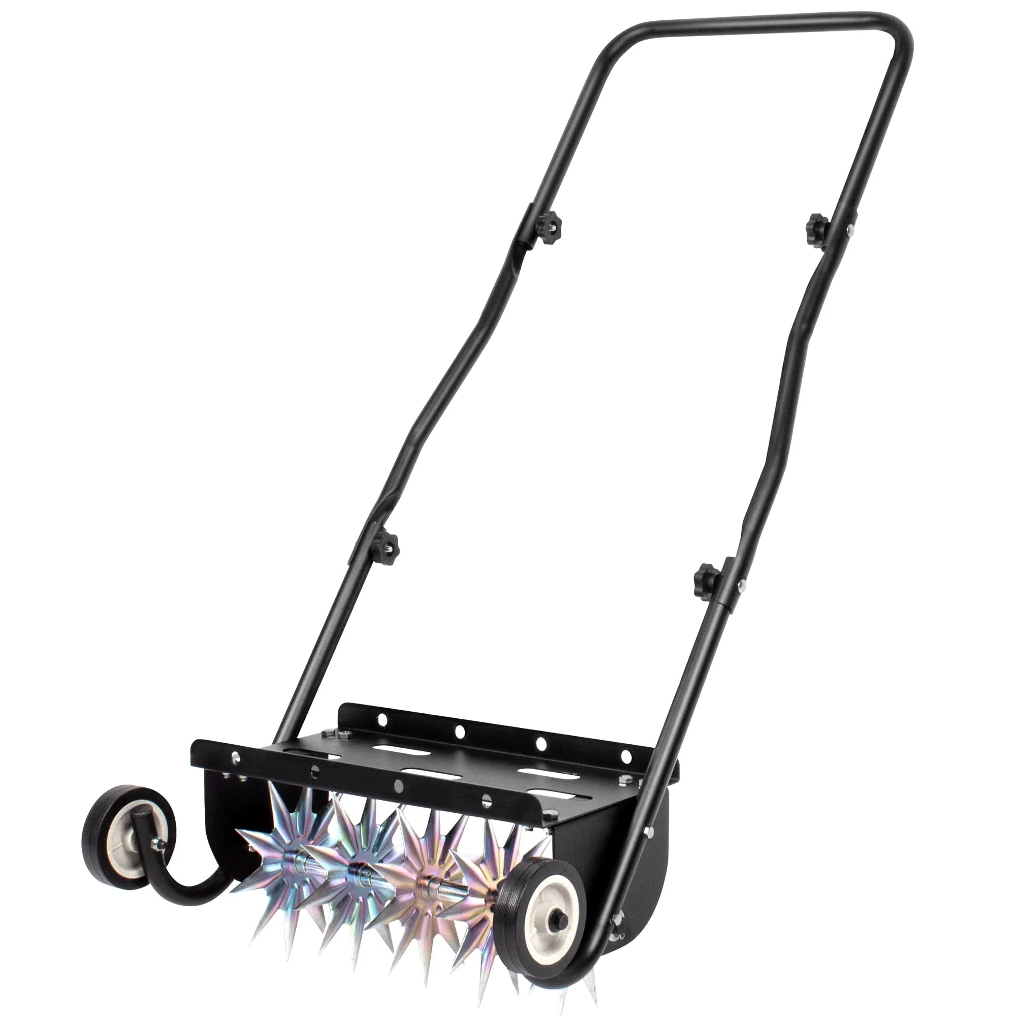 Suchtale 18 Inch Push Spike Aerator, Heavy Duty Rolling Lawn Aerator