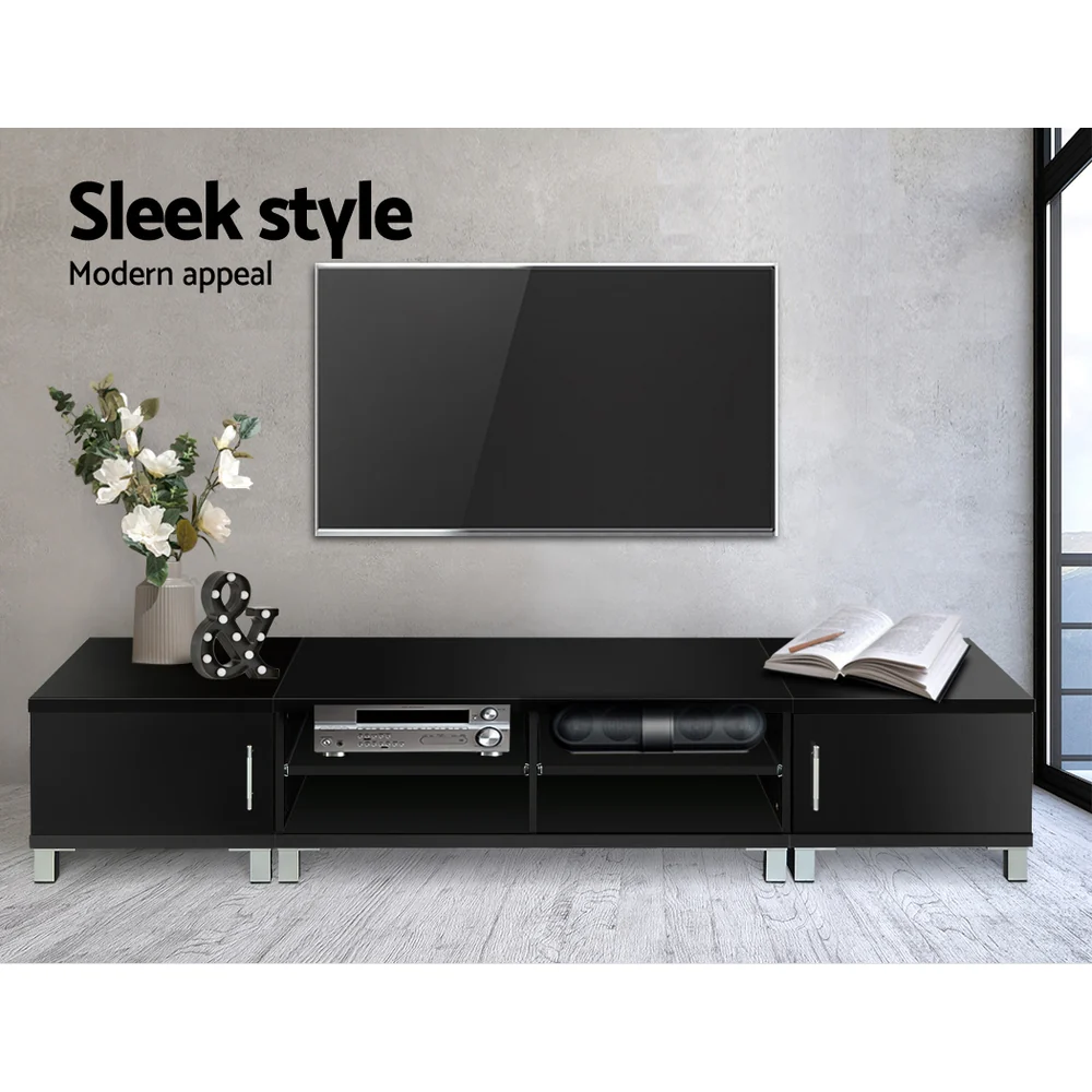 Artiss TV Cabinet Entertainment Unit 190cm Black Danson
