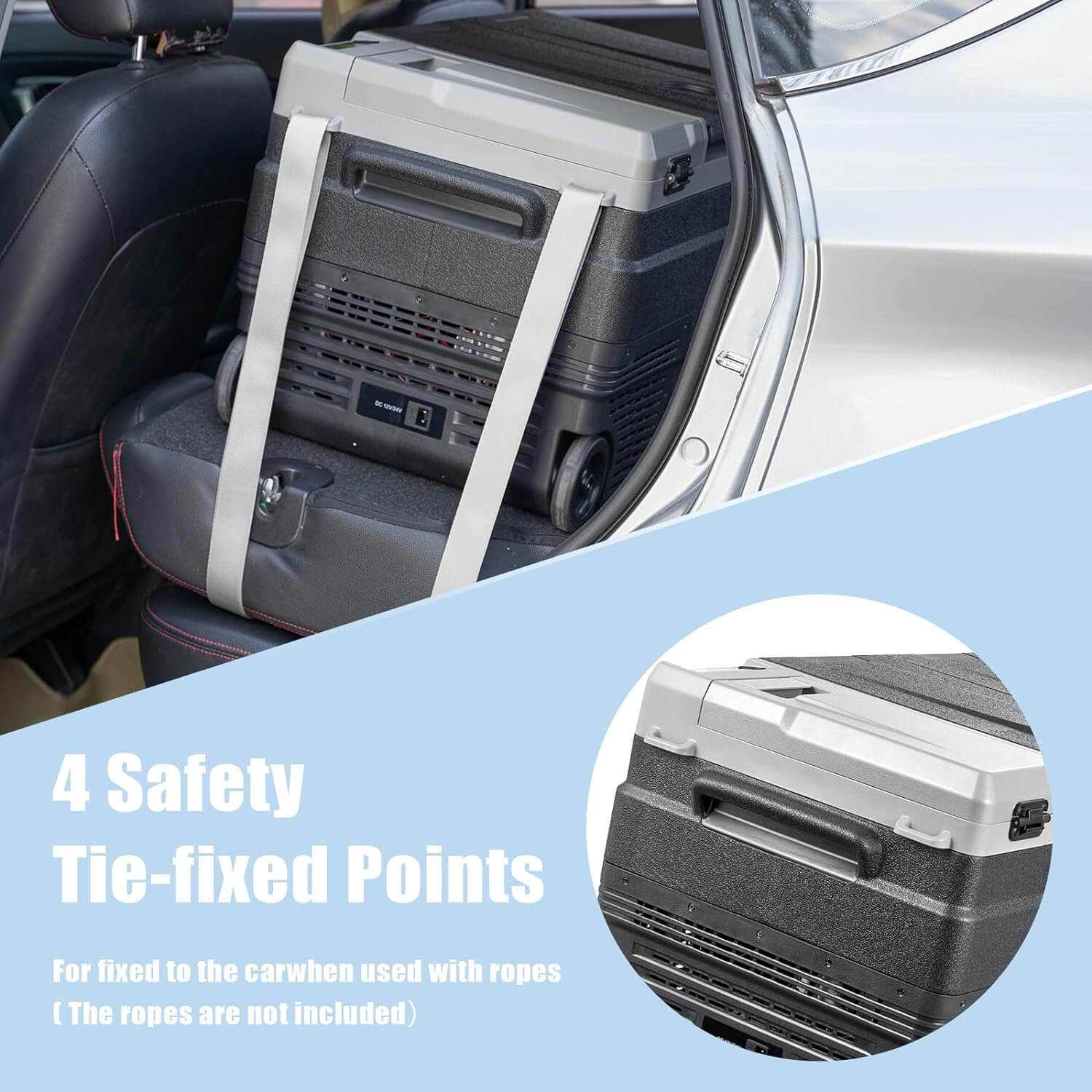 12 Volt Car Refrigerator Dual Zone Dual Doors 45QT