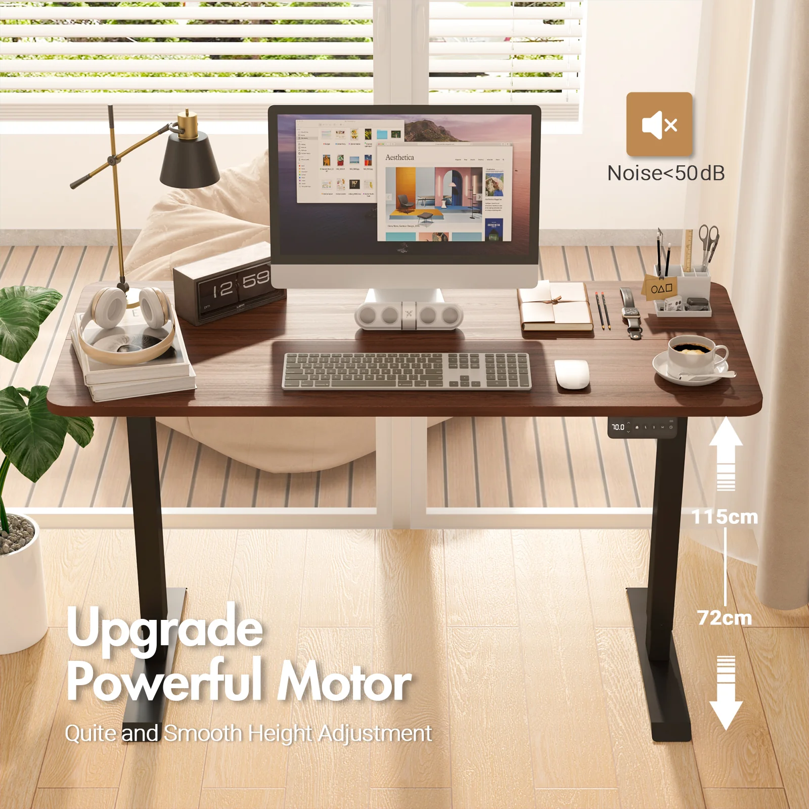 Electric Standing Desk Height Adjustable 120cm