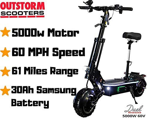 2024 MAXX 60MPH Ultra High Speed Electric Scooter for Adults Foldable, 5000W Power Dual Motor| 60V /38.5Ah Battery | 83 Miles Range | Grade 30��