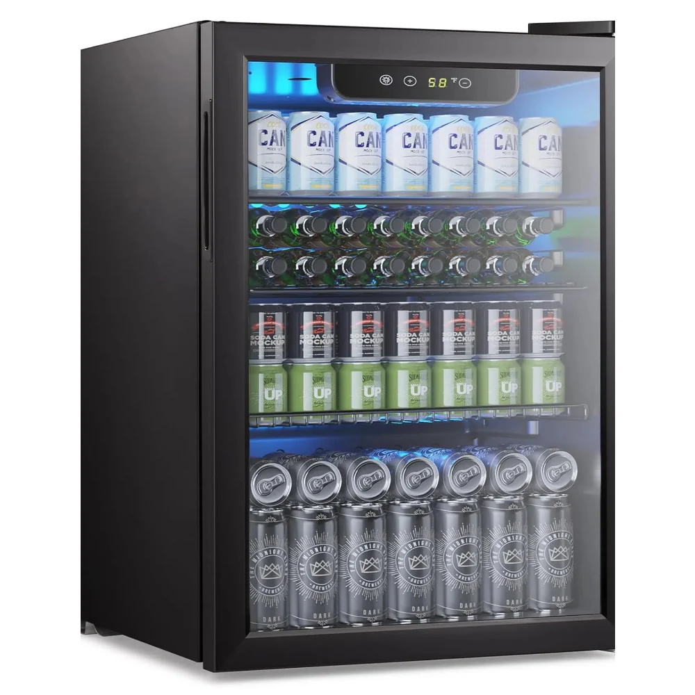 4.4/3.2/2.6 Cu.Ft Beverage Refrigerator Cooler, Reversible door
