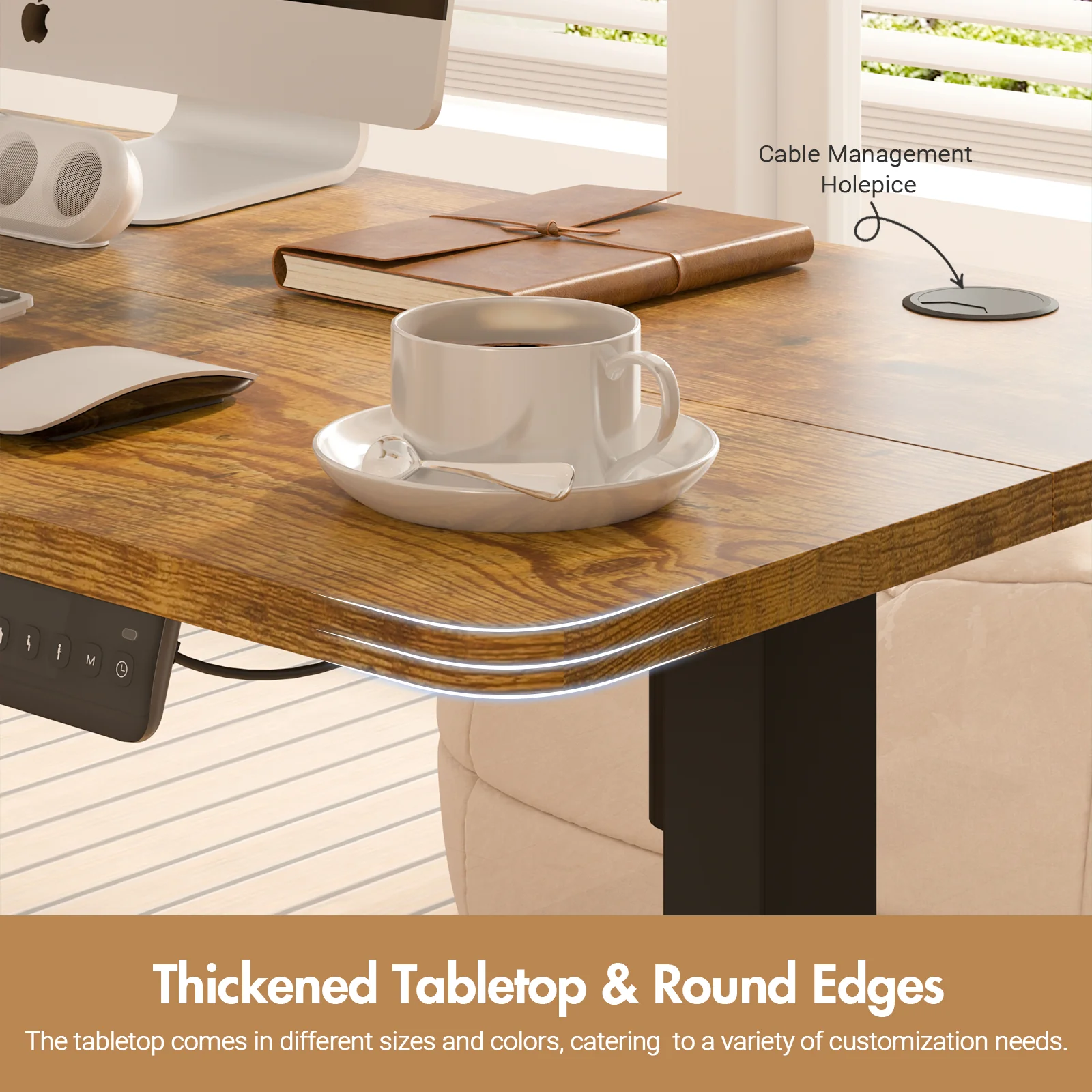 Electric Standing Desk  Adjustable Height 140cm