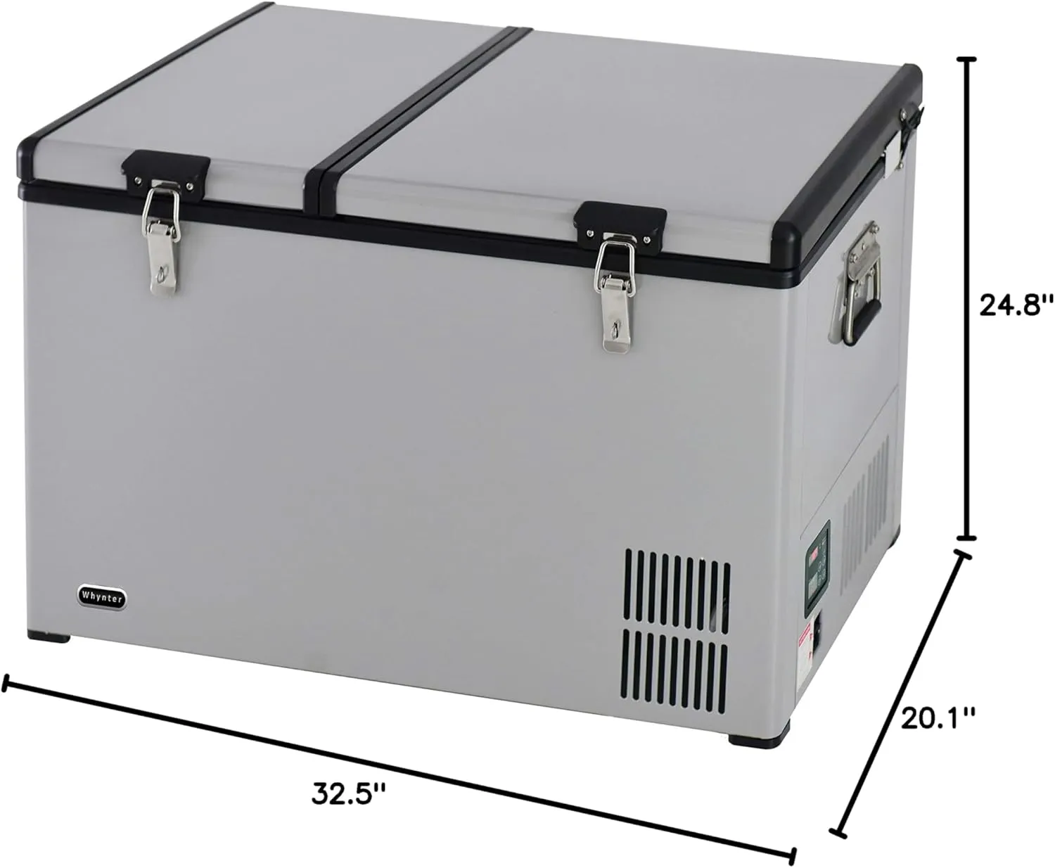 FM-65G 65 Quart Portable Refrigerator and Deep, AC 110V/ DC 12V, Real Chest Freezer for Car, Home, Camping, and RV with-8°F to 50°F Temperature Range, Gray, One Size