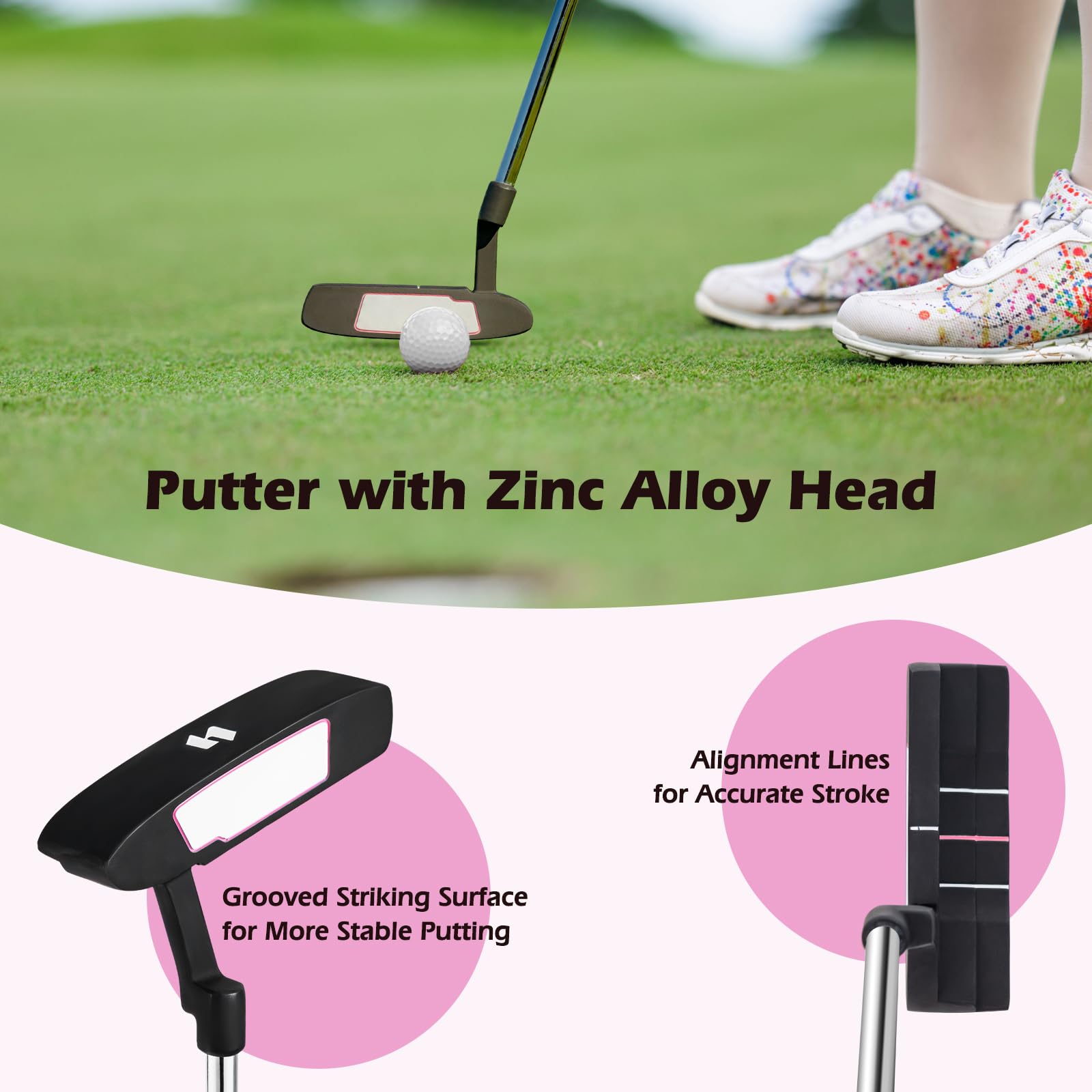 Complete Golf Club Set for Women, 11 PCS Right Handed Golf Clubs with 460CC