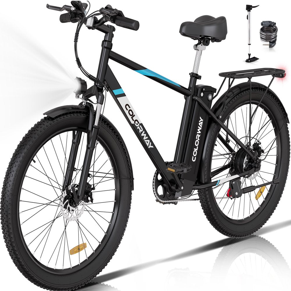 COLORWAY BK3M 500W Electric Bike 26���x3.0��?? Shimano 7-Speed, 36V/15Ah Battery, Carbon Steel, IP54, 19.9 MPH