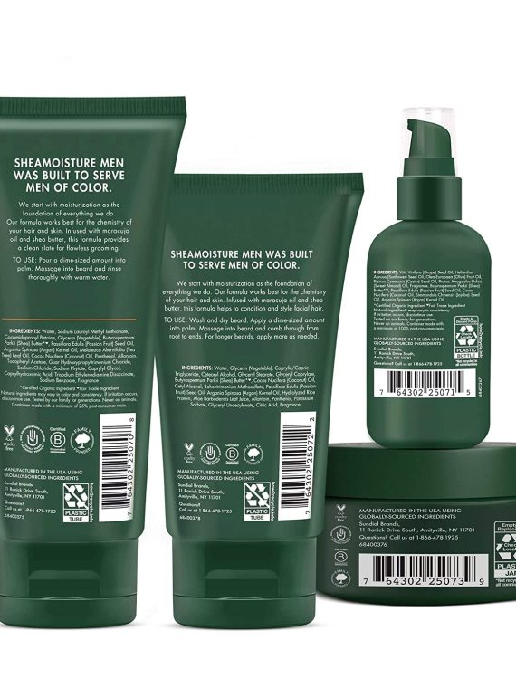 2024 SheaMoisture Beard Kit for Men  Beard Wash  Beard Balm  Beard Oil  Beard Conditioner  Complete Beard Grooming Kit  Gifts for Men  Gifts for Husband  Natural Ingredients  Shea Butter & Maracuja Oil