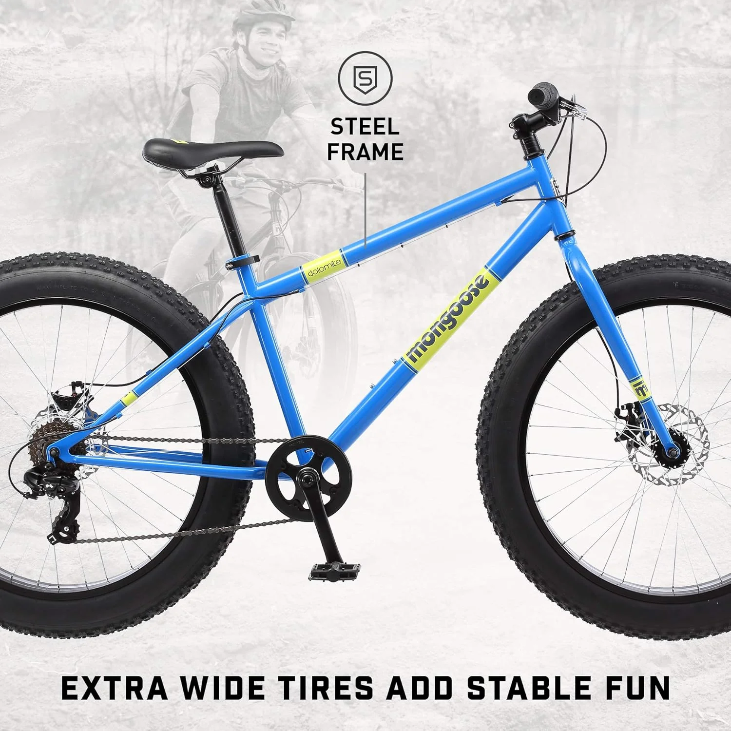 Mongoose Dolomite Fat Tire Mens Mountain Bike