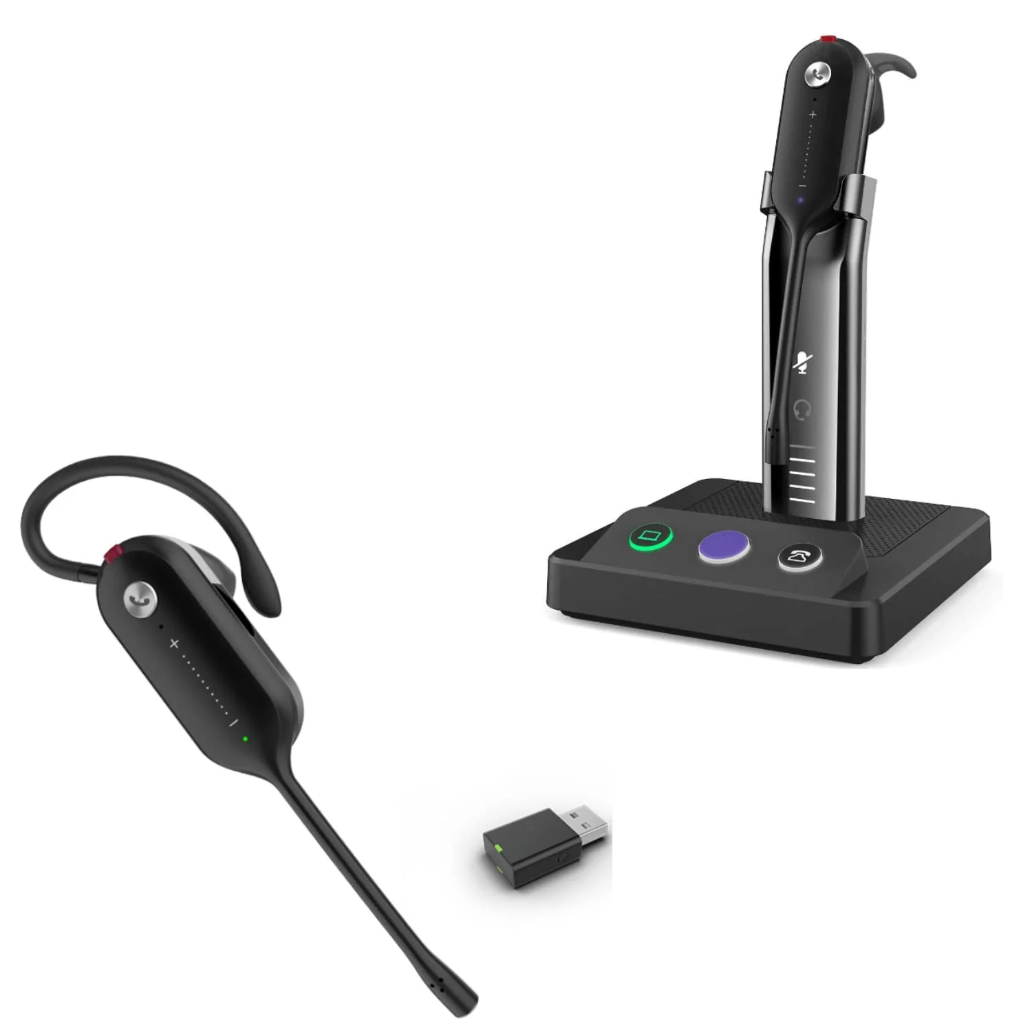 Wireless Headset DECT Headset with Charge Stand for Telephone Office