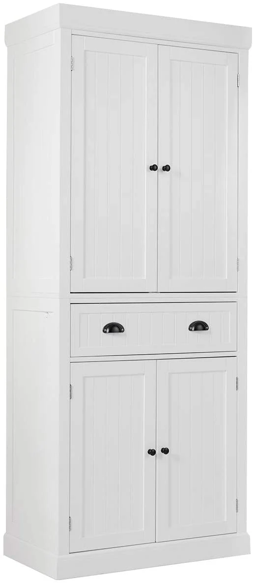 Giantex 183.5 cm Kitchen Pantry Storage Cabinet, Tall Freestanding Cupboard with 4 Doors