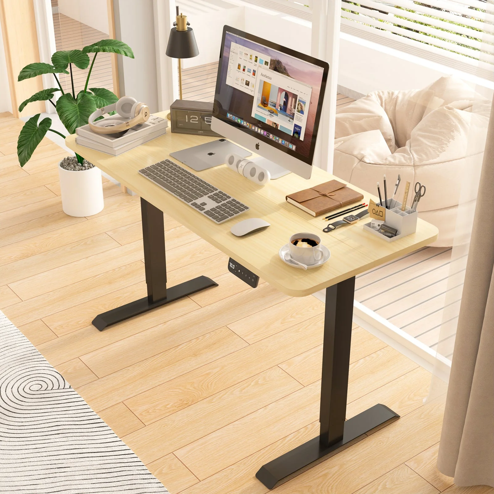 Electric Standing Desk  Adjustable Height 120cm