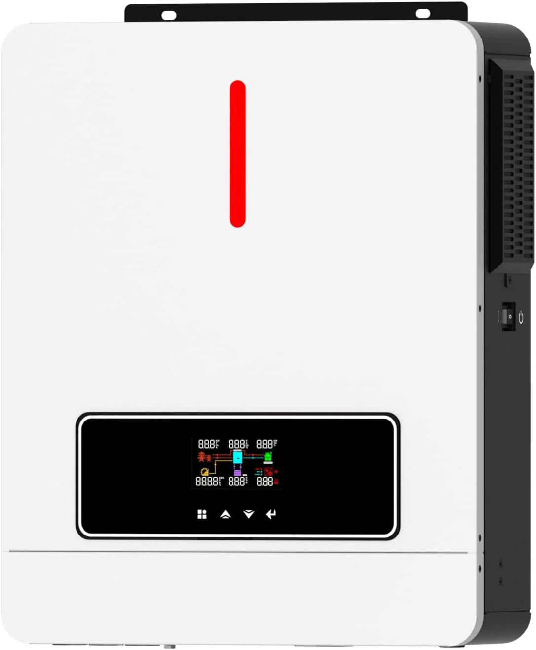 3600W Hybrid Pure Sine Wave Power Inverter with 120A MPPT Solar Charger .dc 24V to ac 110v 60HZ Solar Converter for Home,Car ��Cabin (DC24V(Range20V-30V) 3600VA)