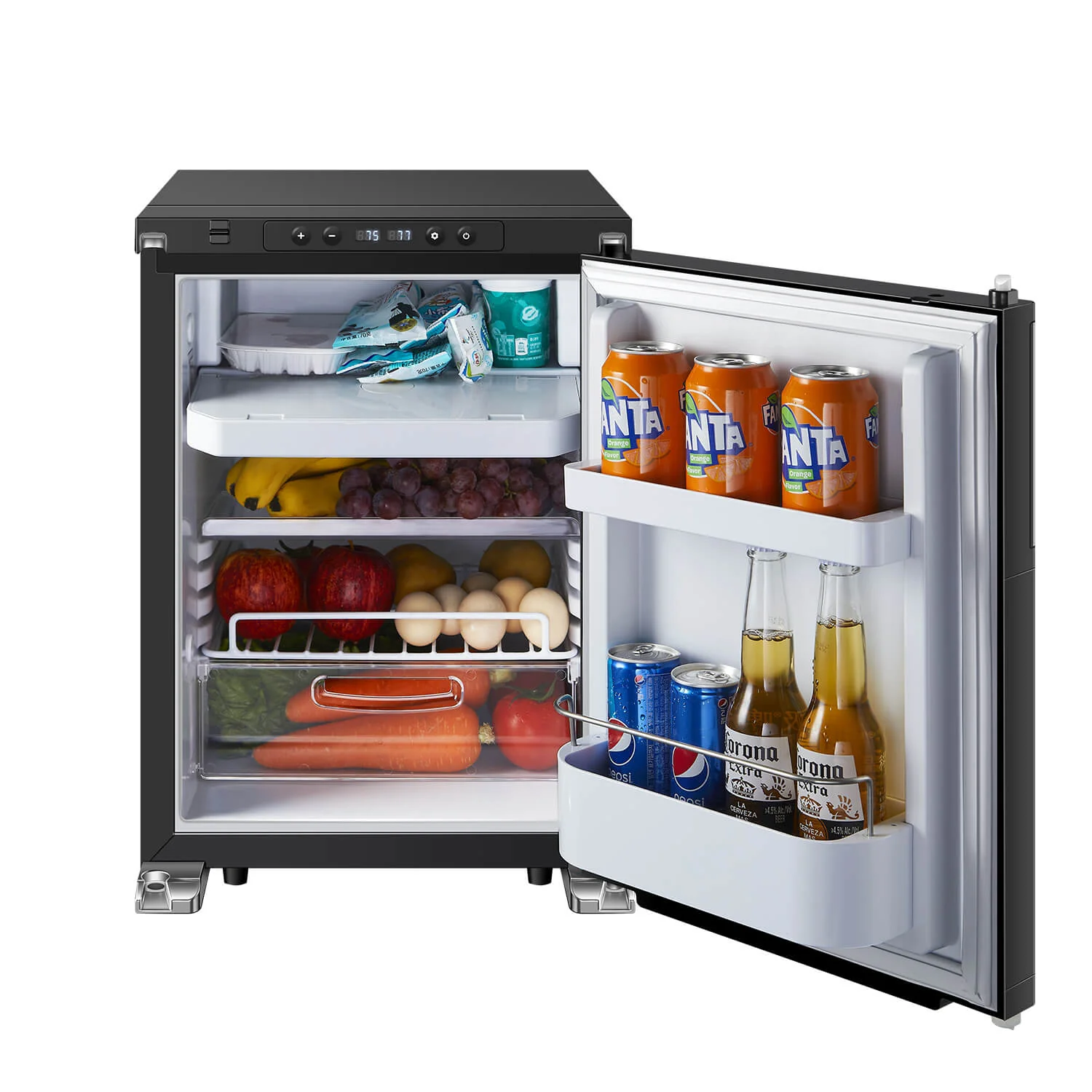 12 Volt RV Refrigerator 45L/1.6cu.ft RV Fridge and Freezer