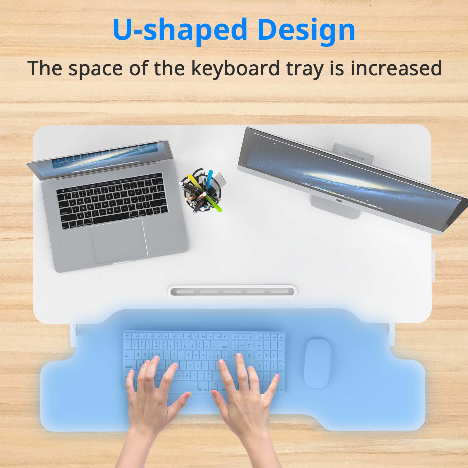 Standing Desk Height Adjustable White