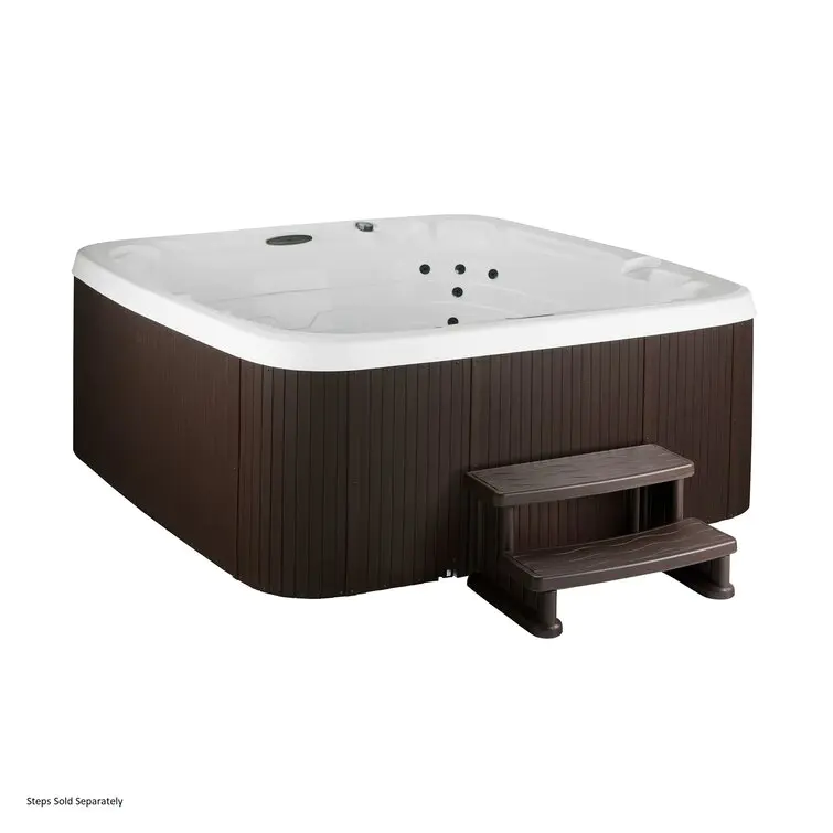 Lifesmart Spas 110 Volt 7 - Person 22 - Jet Square Plug And Play Hot Tub with Ozonator in Espresso