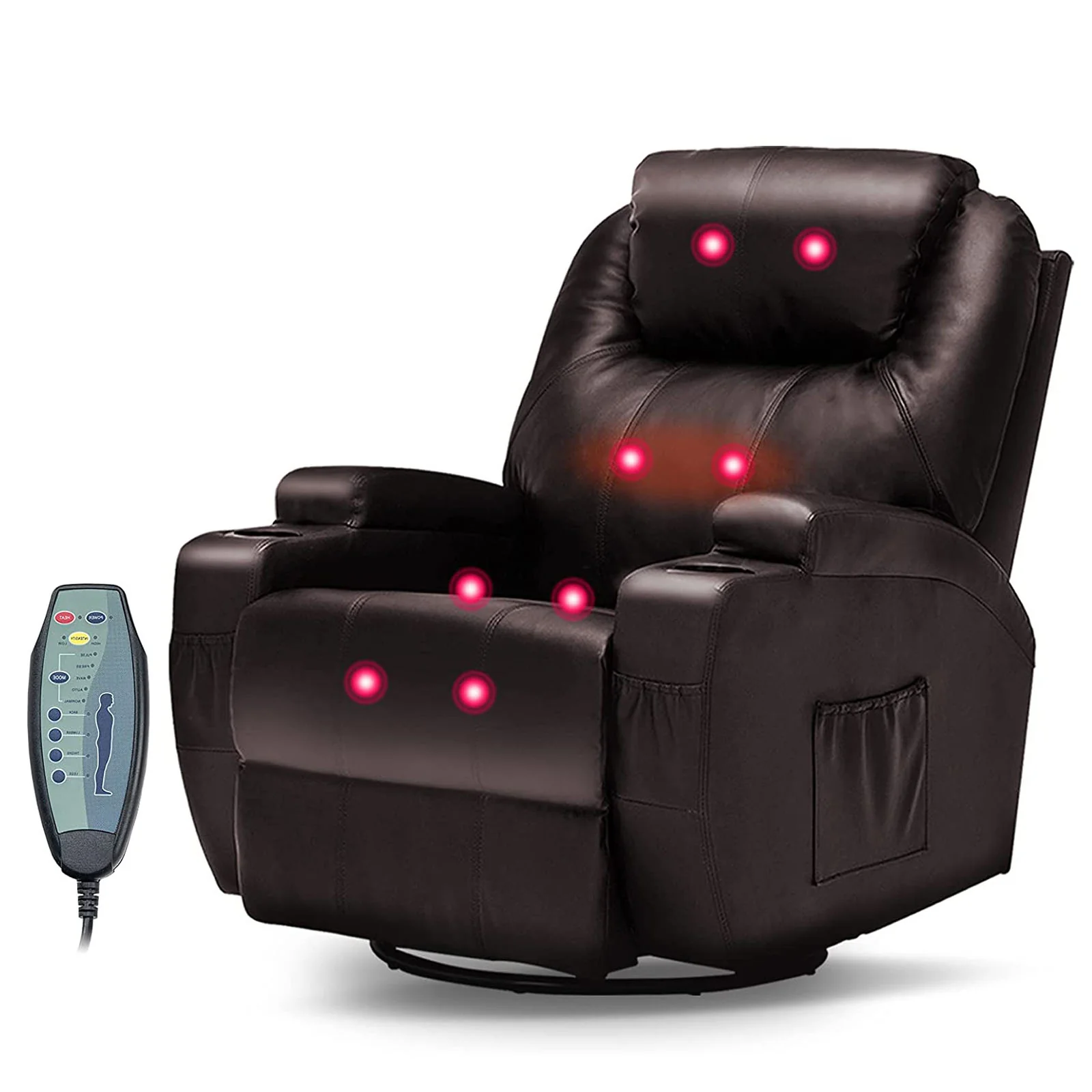 Recliner Massage Chair Sofa PU Leather