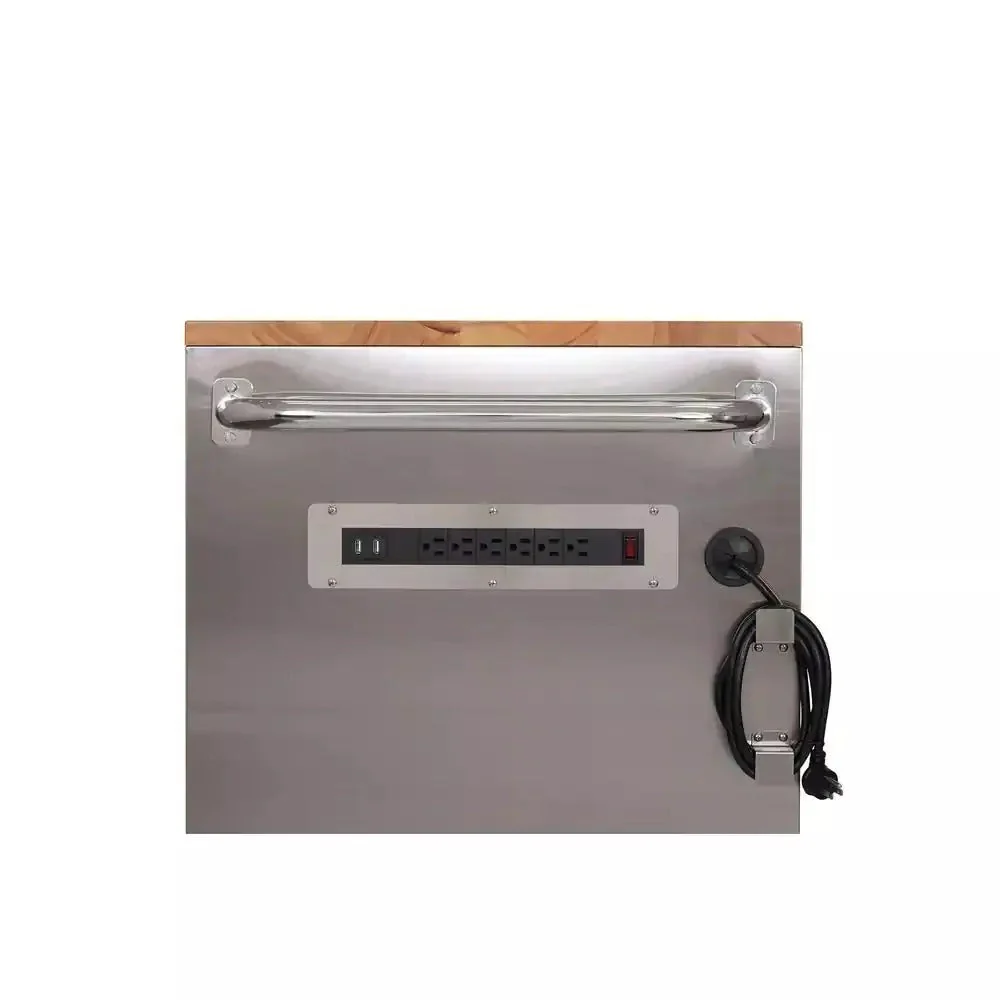 72 in 18-Drawer 24 in. D Mobile Workbench with Solid Wood Top Stainless Steel