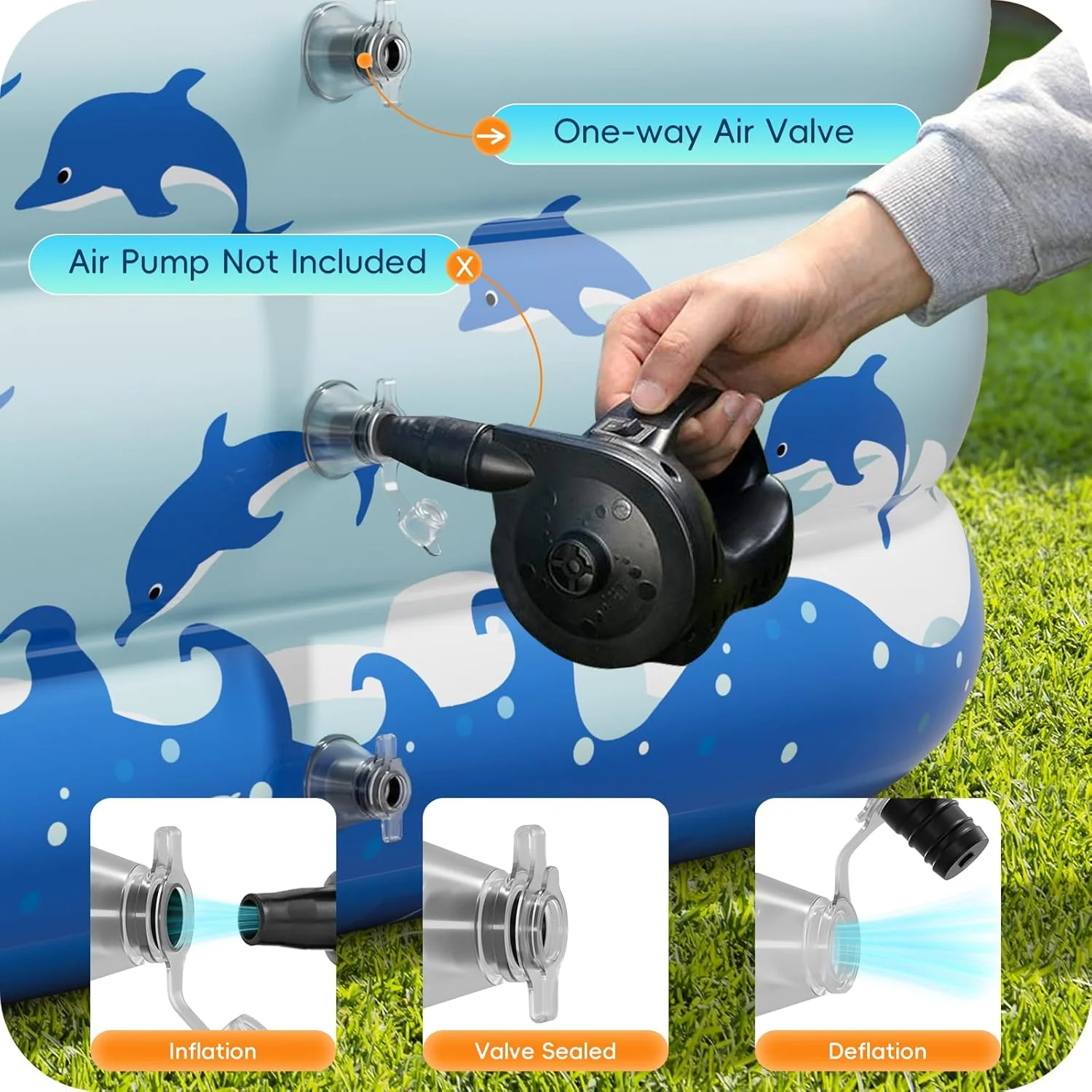 Inflatable Swimming Pool with Seats, 130