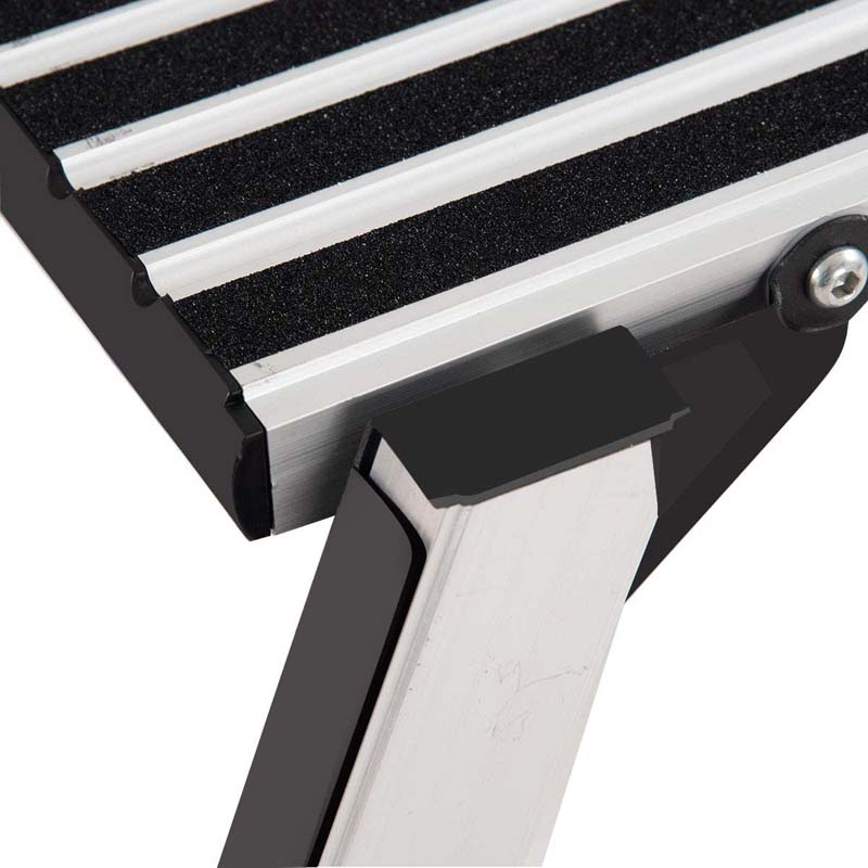 330lbs Capacity Aluminum Folding Work Platform Step Ladder Portable Work Bench Drywall Stool