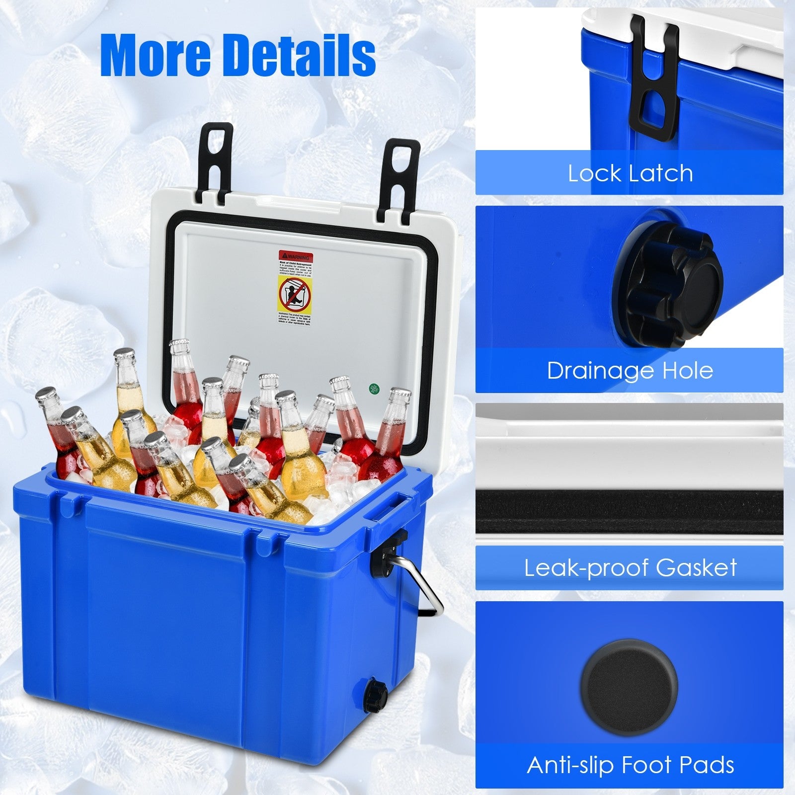 Camping Cooler, 26/58/79 Quart 4-Day Ice Retention