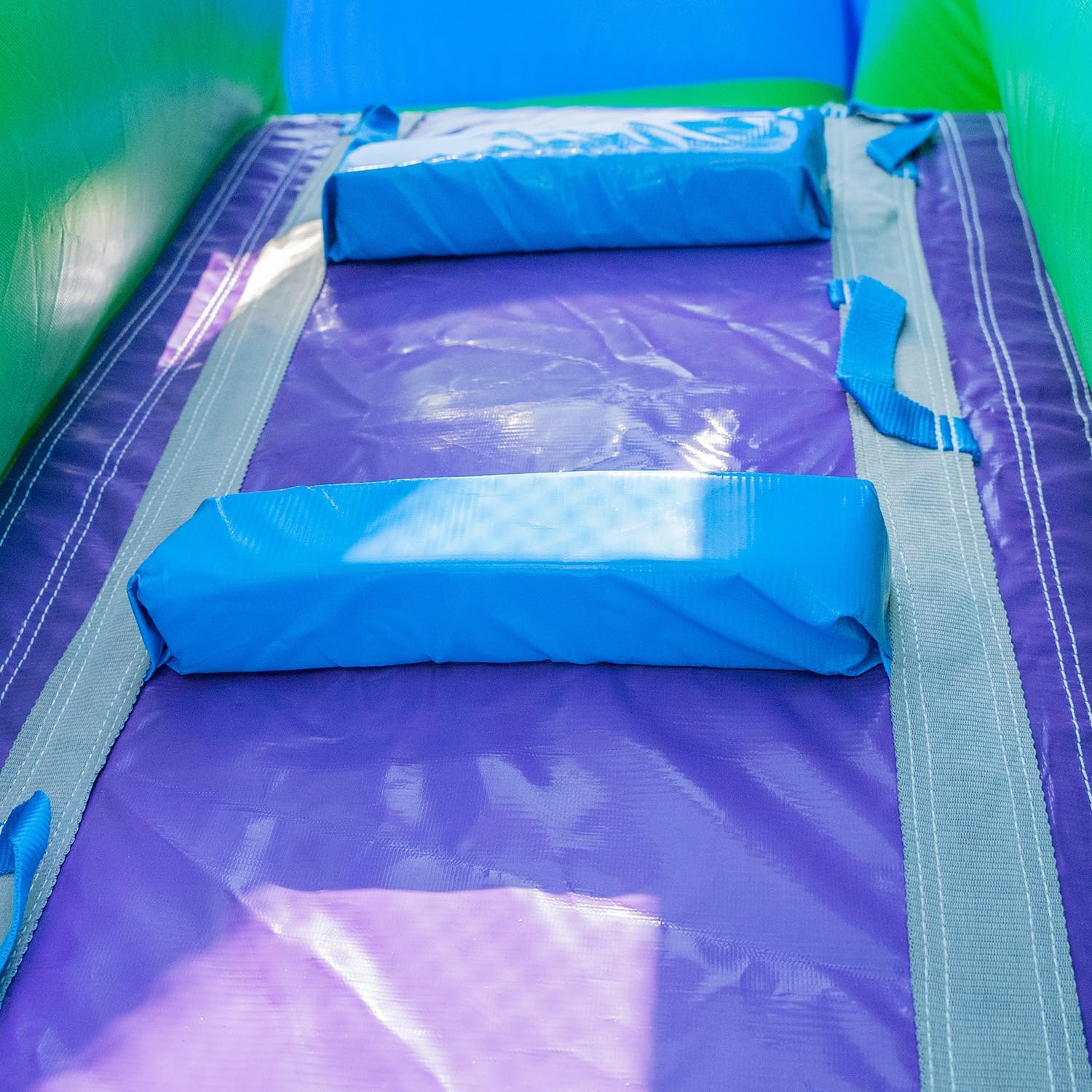 HeroKiddo 16 Purple Tropical Lightweight Premium Commercial Grade Water Slide Inflatable with Attached Pool for Kids and Adults (with Blower), Wet Dry Use, Summer Fun