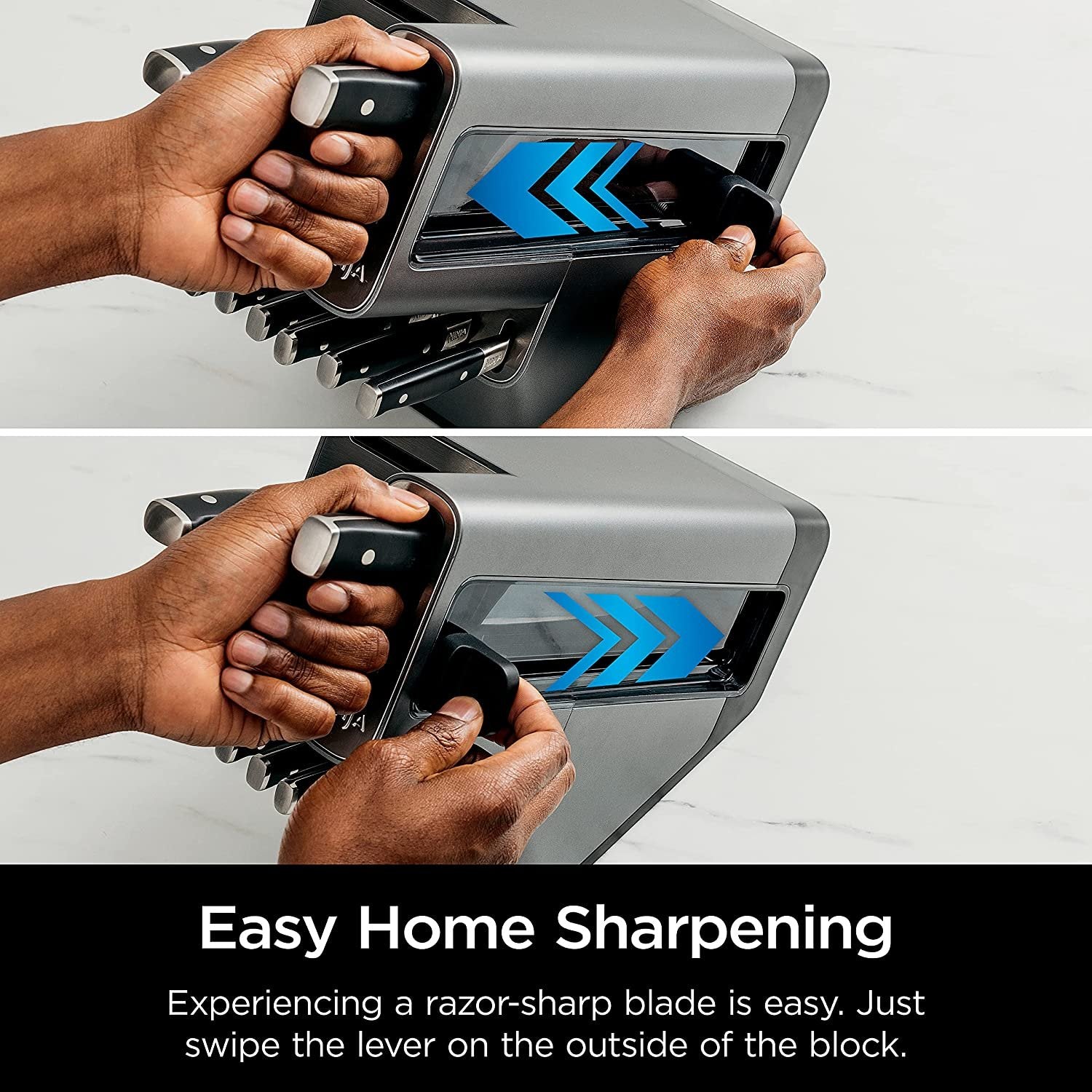 2024 Ninja K32017 Foodi NeverDull 17 Piece Premium Knife System Block Set with Built-in Sharpener, Stainless Steel/Black